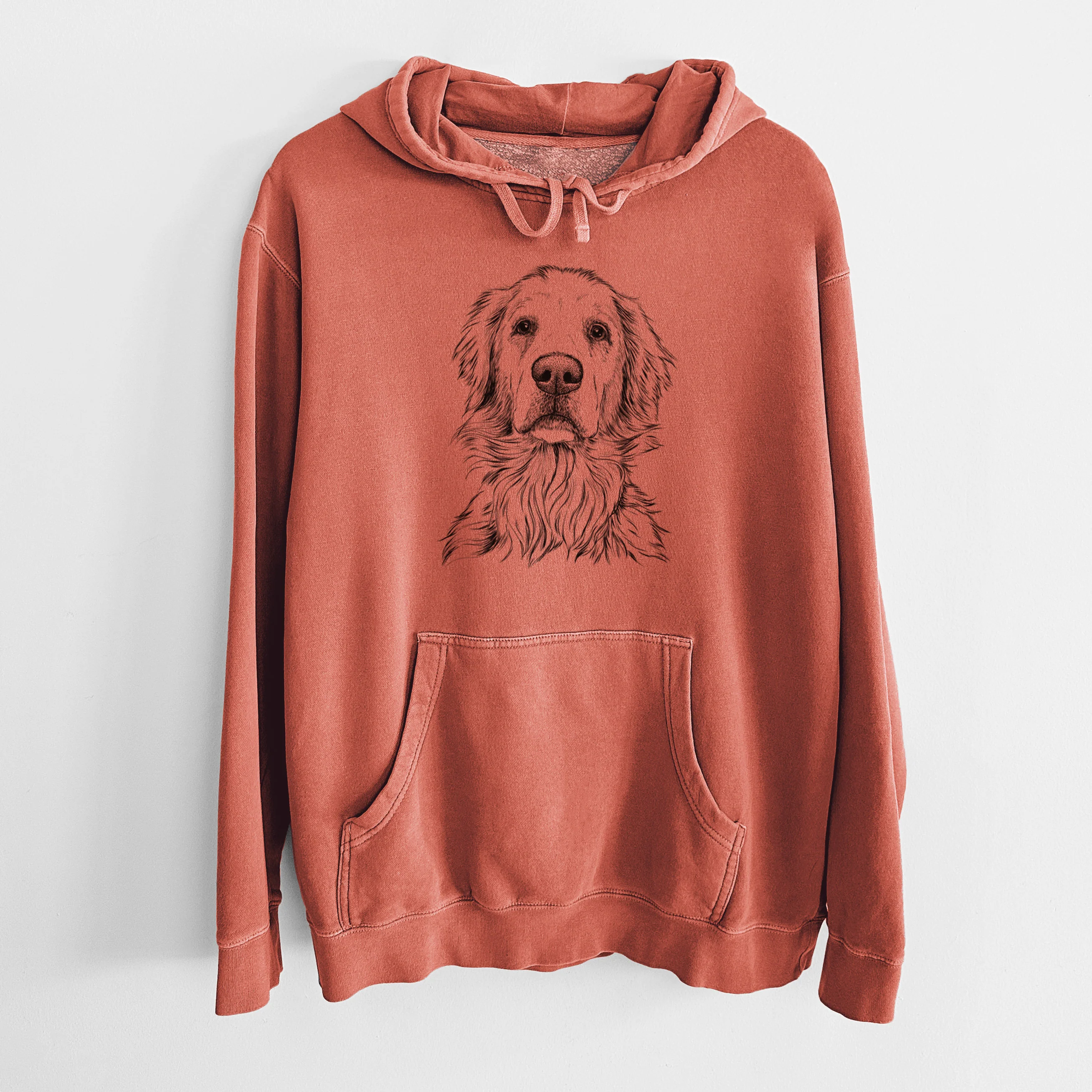 Bare Jake aroni the Golden Retriever - Unisex Pigment Dyed Hoodie