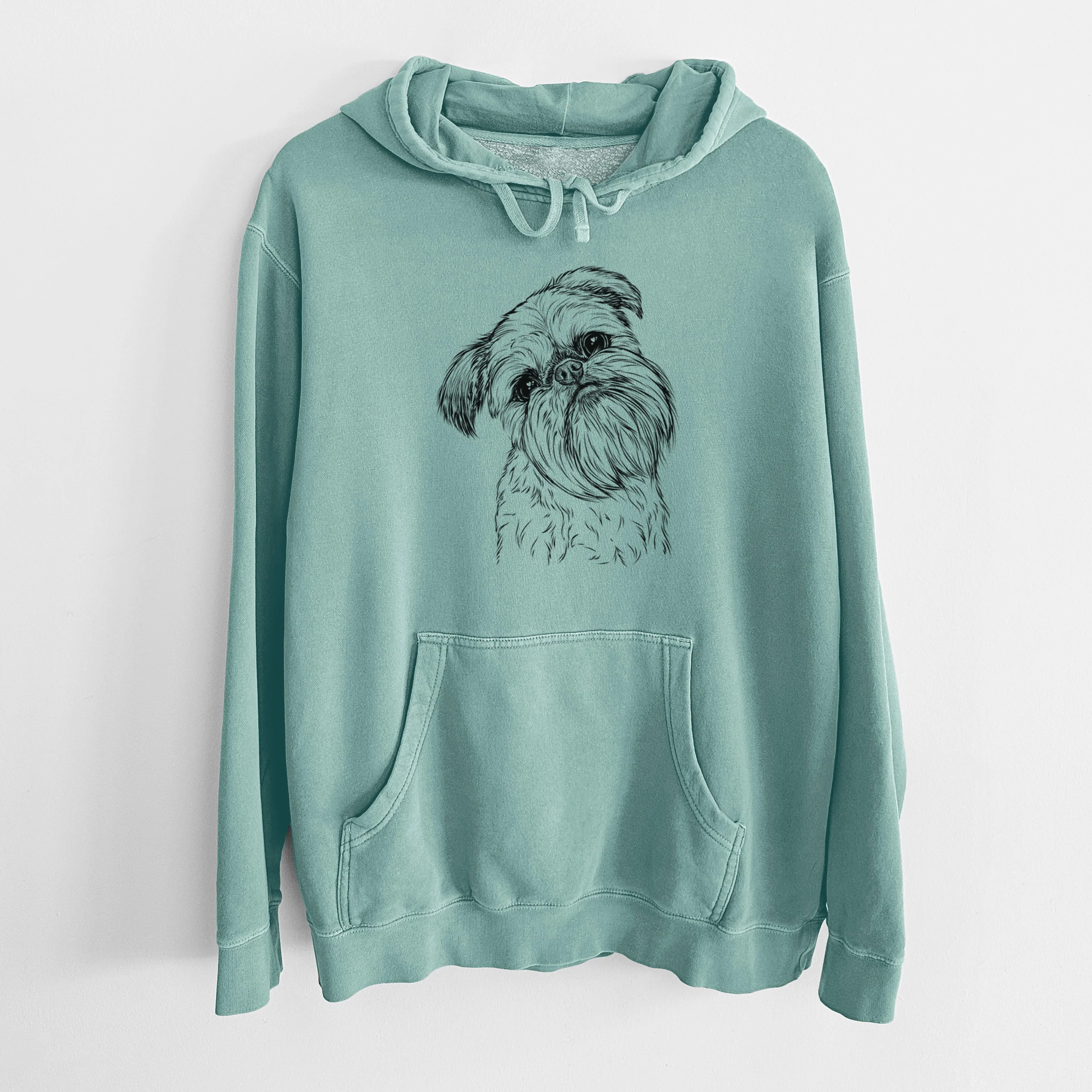 Bare Jasper Joe the Brussels Griffon - Unisex Pigment Dyed Hoodie - Image 10