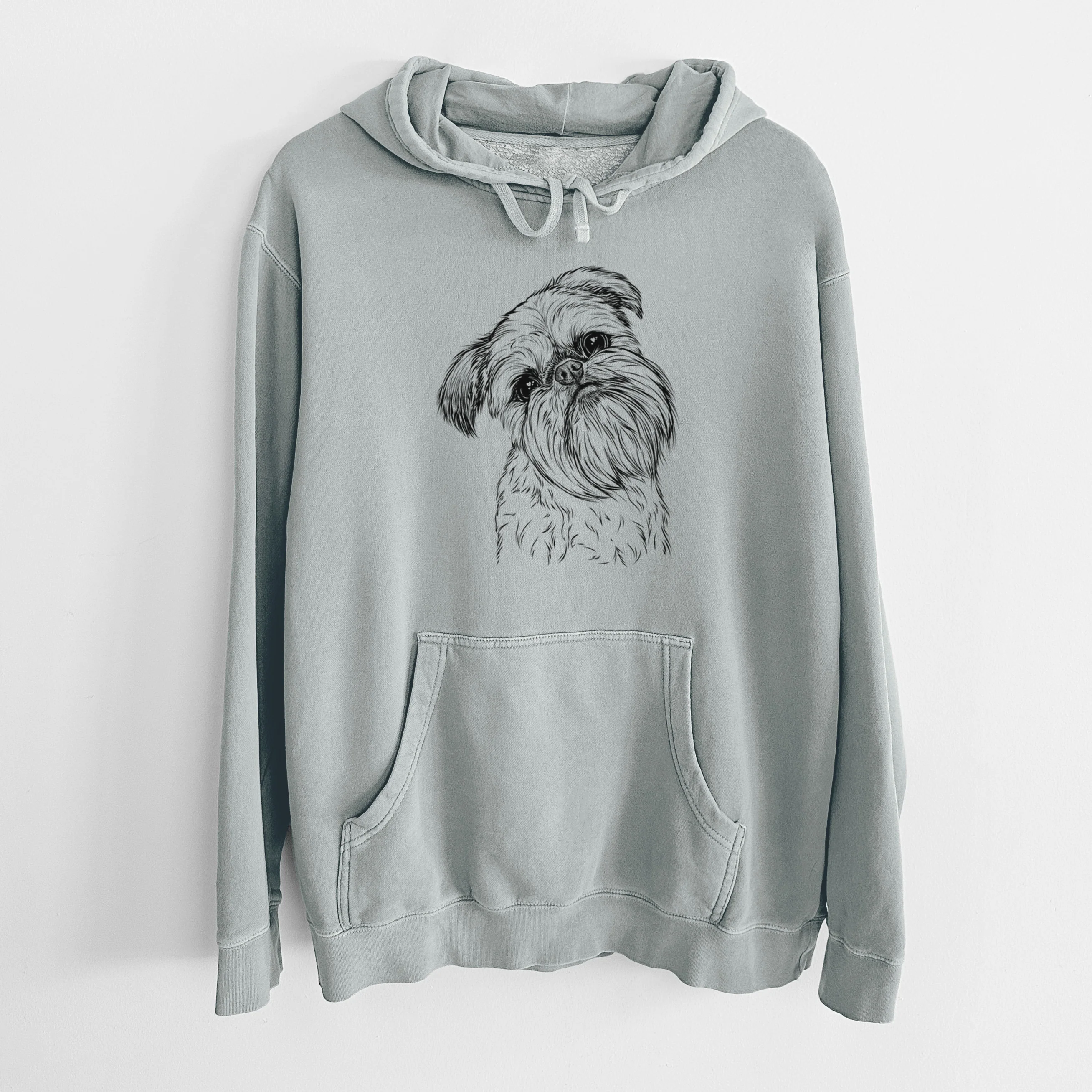 Bare Jasper Joe the Brussels Griffon - Unisex Pigment Dyed Hoodie - Image 8