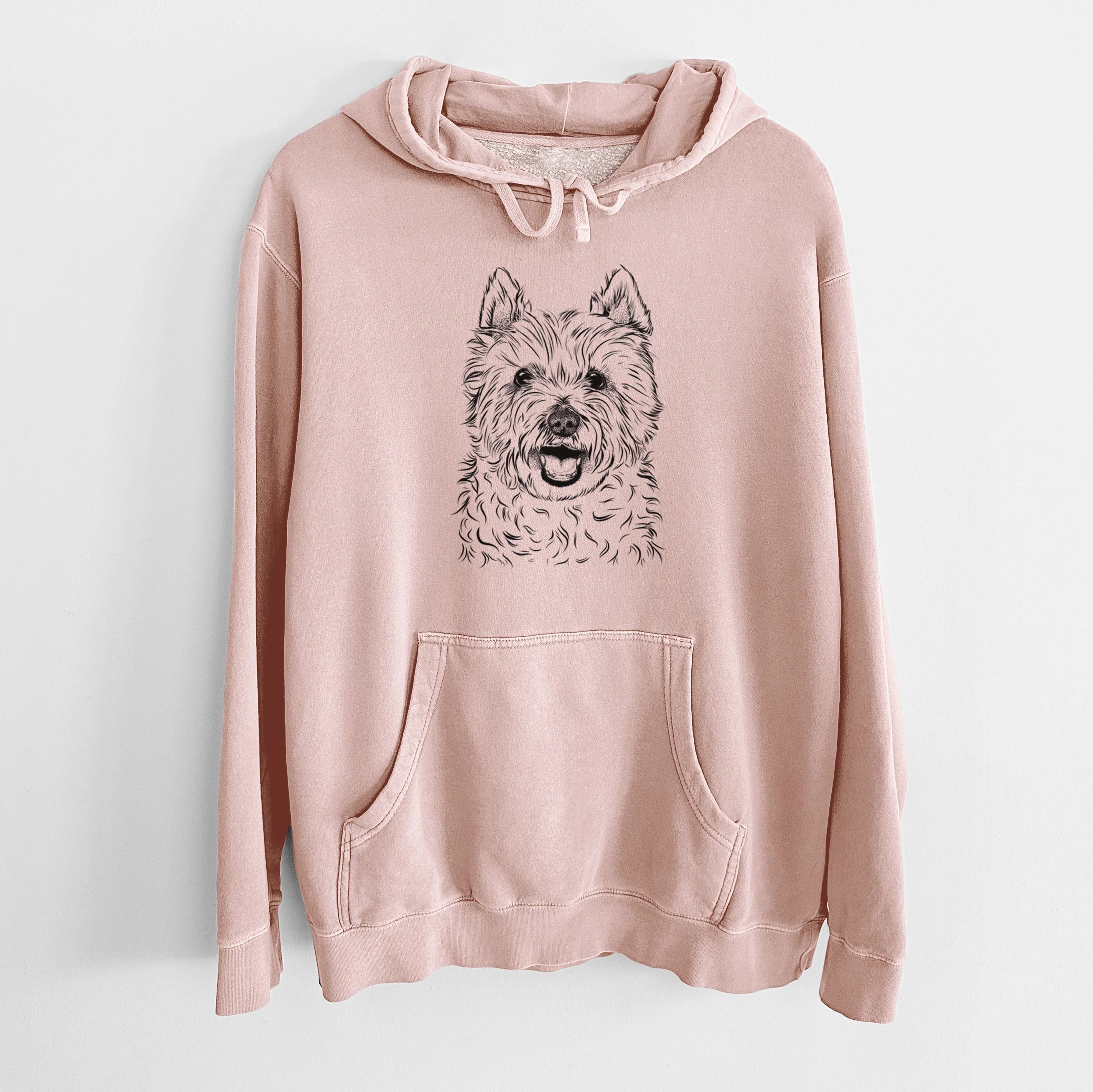 Bare Kami the West Highland Terrier - Unisex Pigment Dyed Hoodie - Image 6