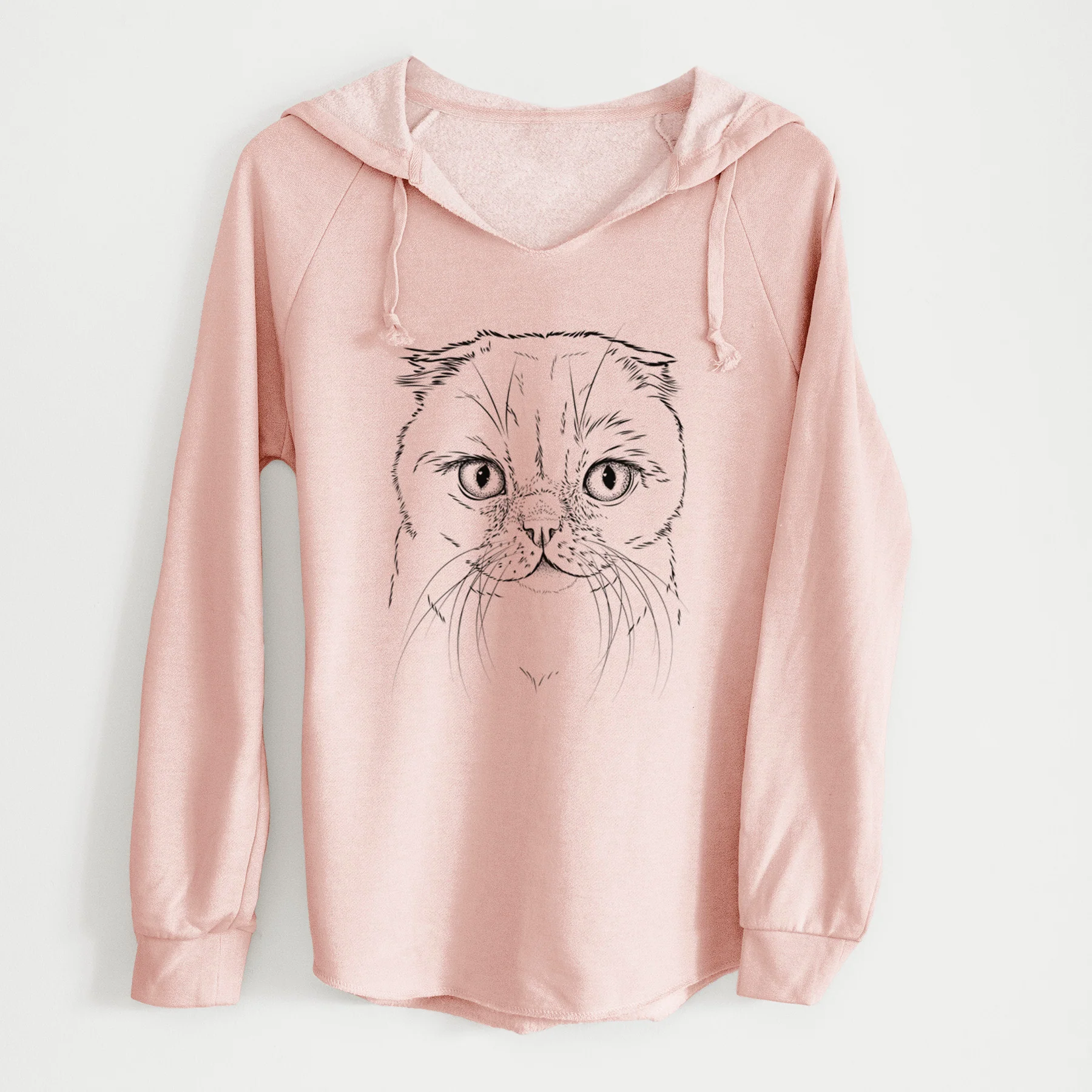 Bare Lina the Exotic Fold Cat - Cali Wave Hooded Sweatshirt - Image 4