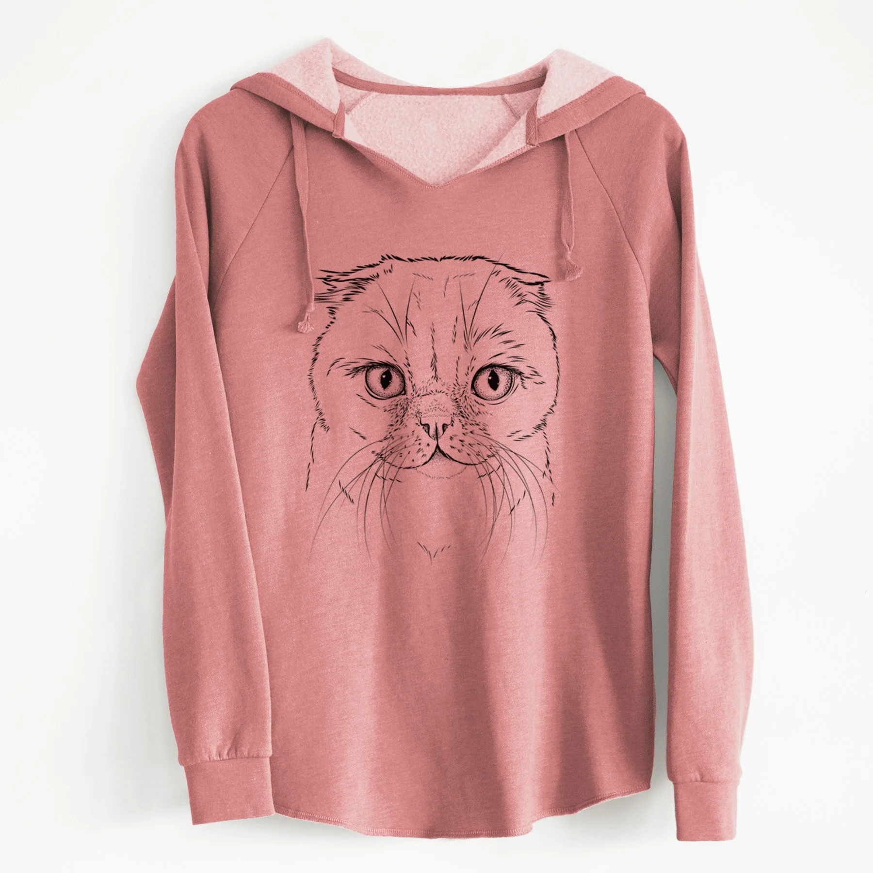 Bare Lina the Exotic Fold Cat - Cali Wave Hooded Sweatshirt - Image 5
