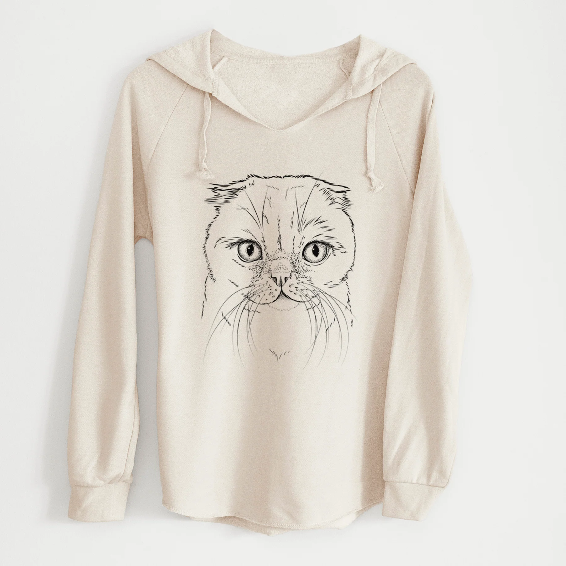 Bare Lina the Exotic Fold Cat - Cali Wave Hooded Sweatshirt - Image 7