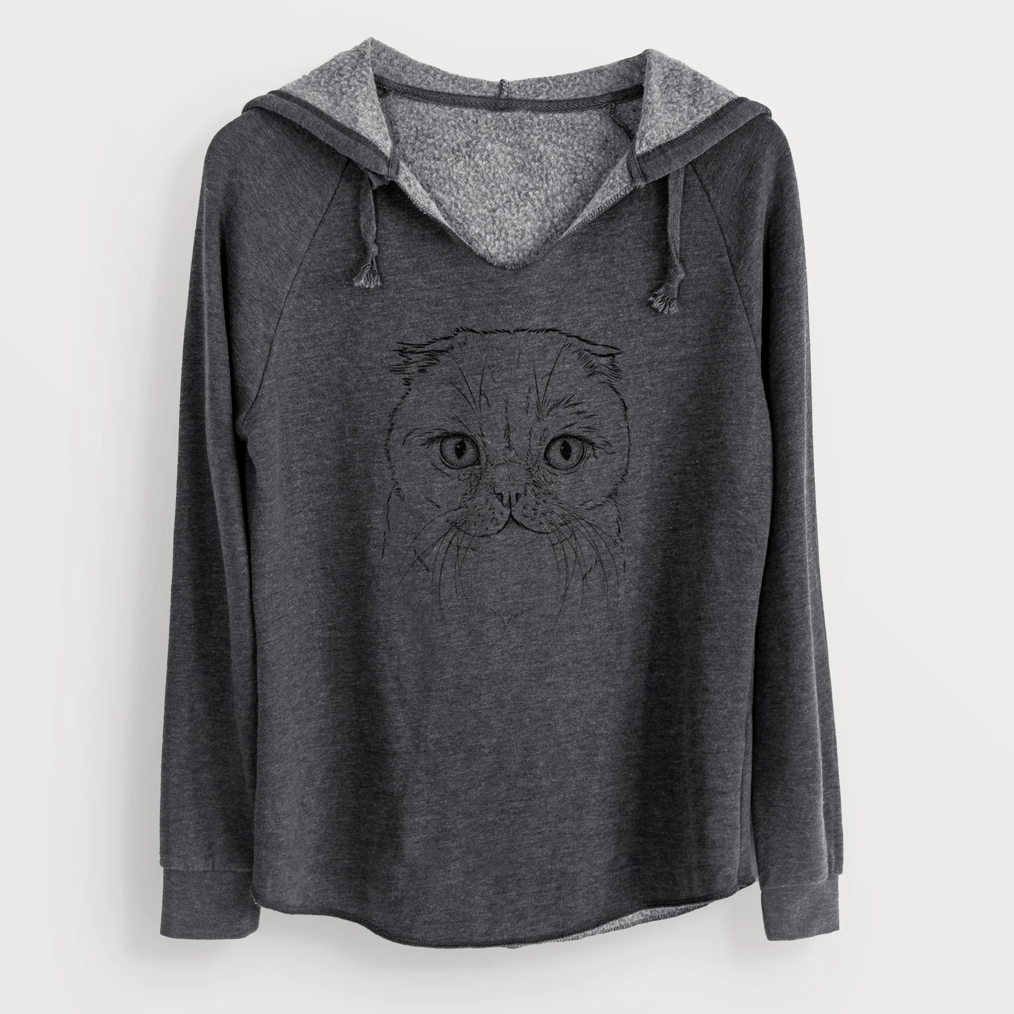 Bare Lina the Exotic Fold Cat - Cali Wave Hooded Sweatshirt - Image 9
