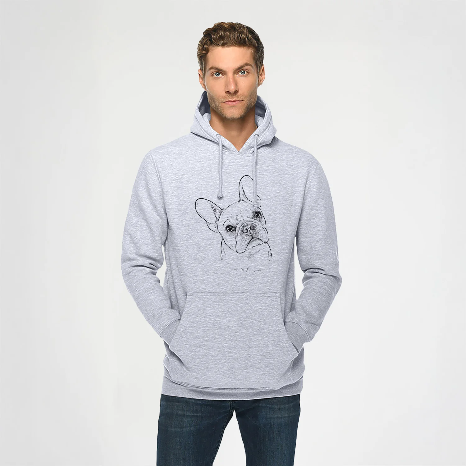 Loki the French Bulldog- Heavyweight Fleece Hoodie - Image 2