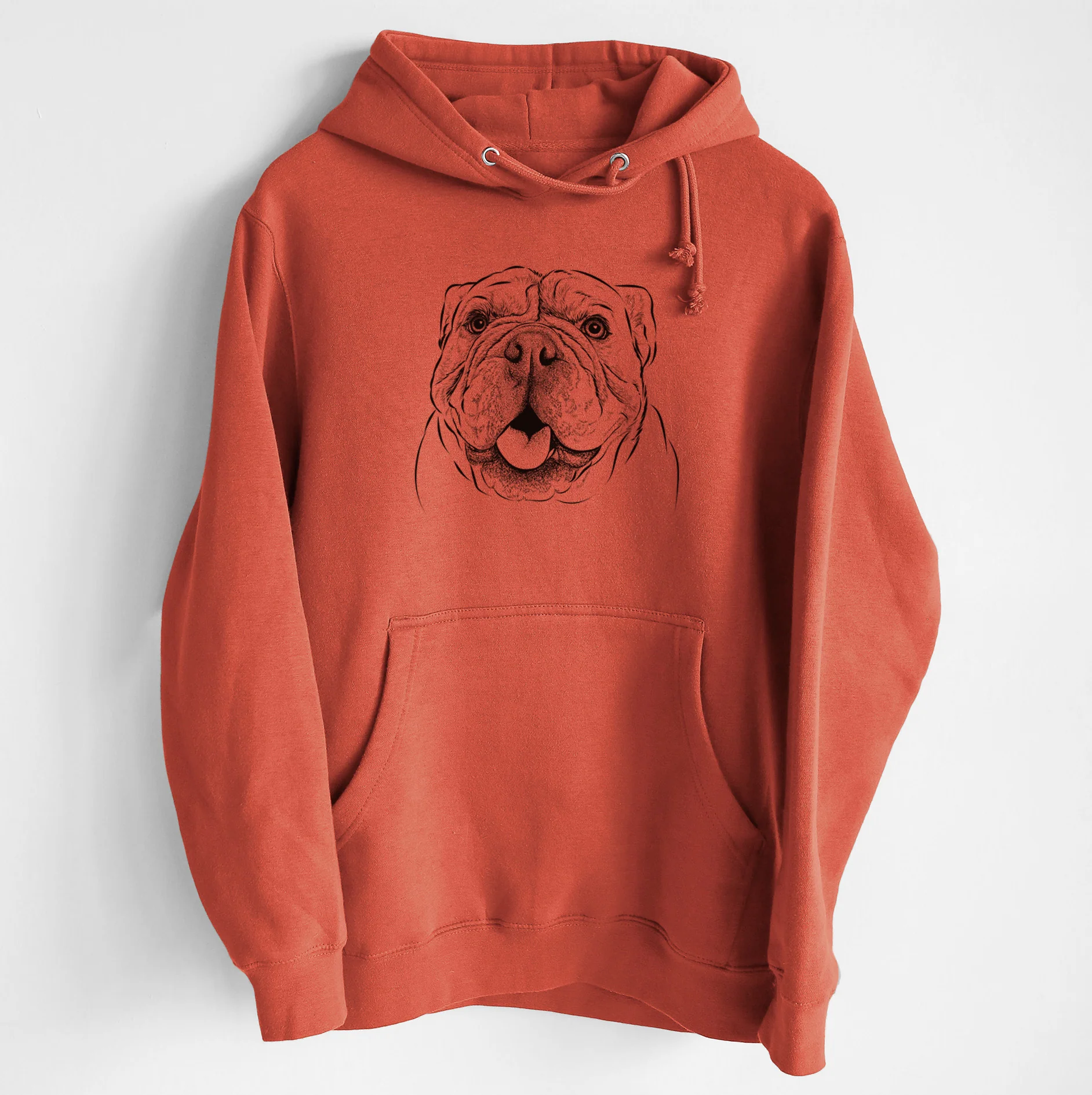 Louie the English Bulldog- Heavyweight Fleece Hoodie