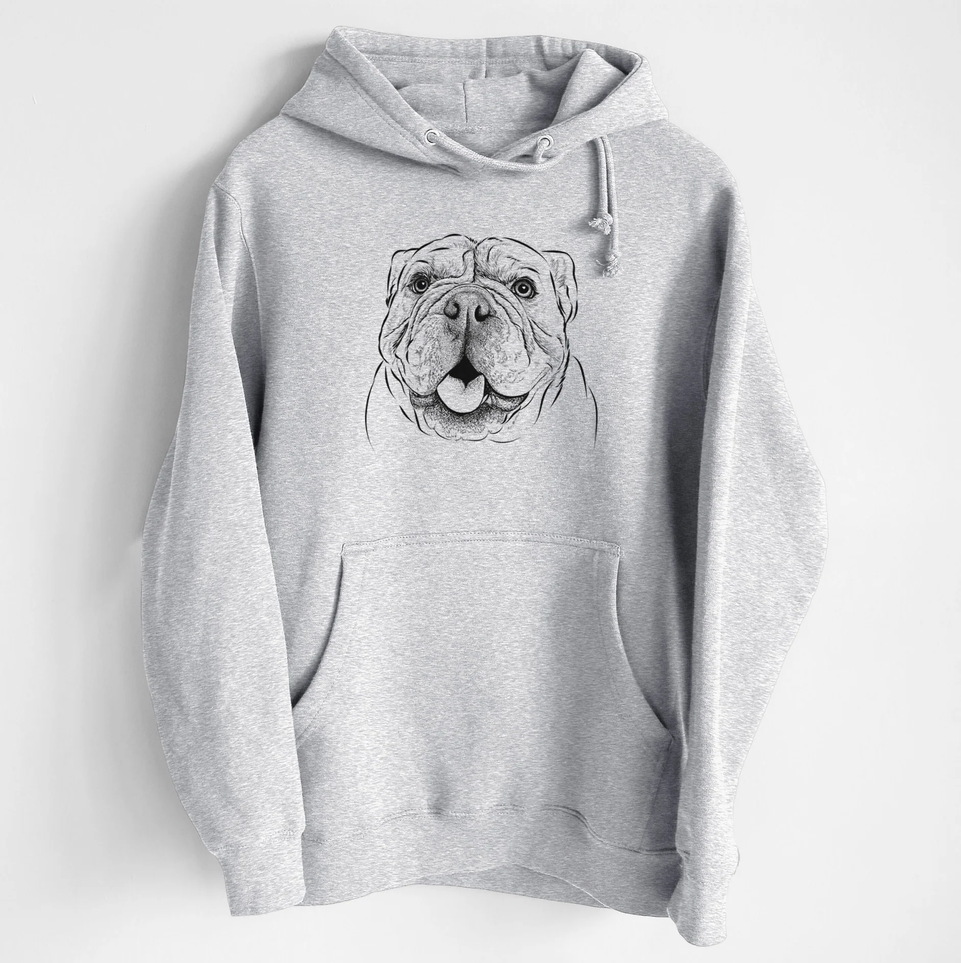 Louie the English Bulldog- Heavyweight Fleece Hoodie - Image 6