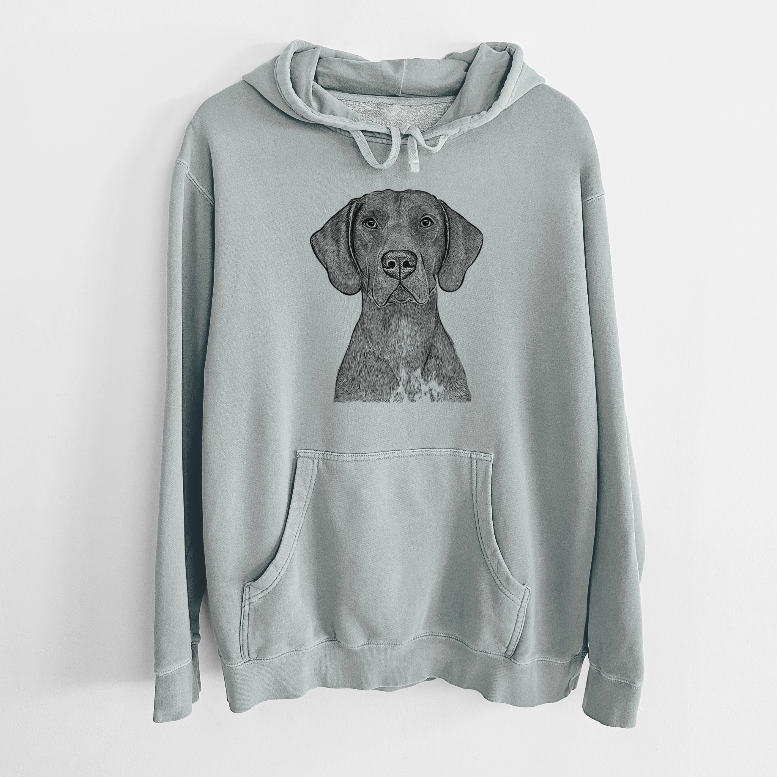 Bare Lucifer the German Shorthaired Pointer - Unisex Pigment Dyed Hoodie - Image 8