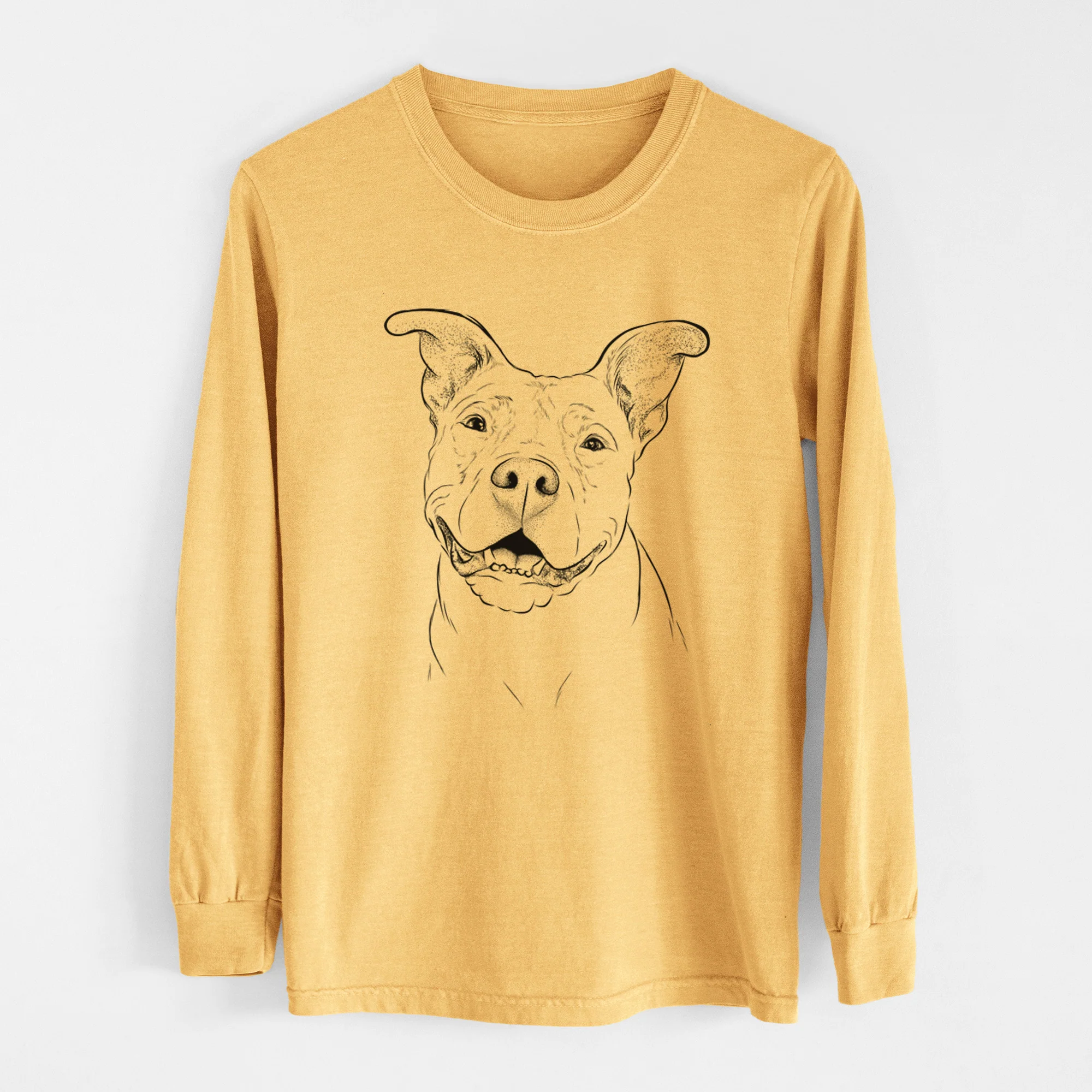 Bare Malibu the Staffordshire Terrier/Pitbull Mix - Heavyweight 100% Cotton Long Sleeve - Image 6