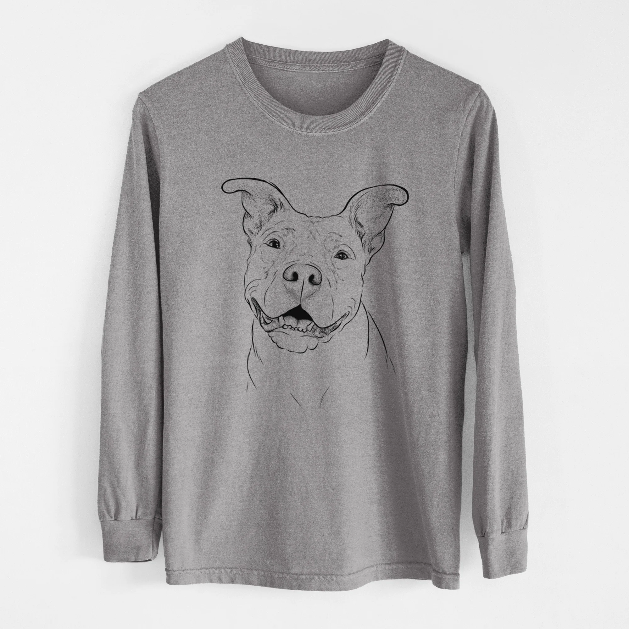 Bare Malibu the Staffordshire Terrier/Pitbull Mix - Heavyweight 100% Cotton Long Sleeve - Image 7