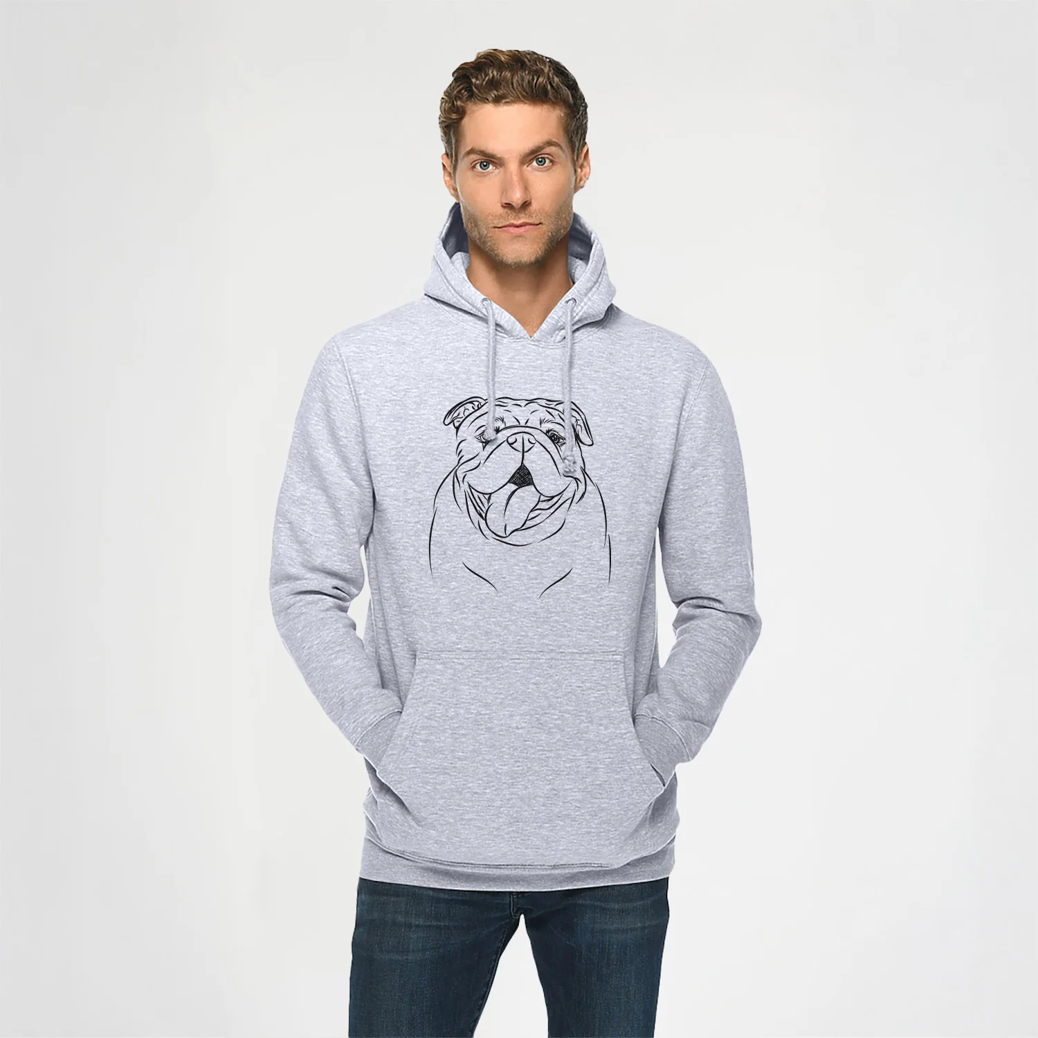 Missy Moo the English Bulldog- Heavyweight Fleece Hoodie - Image 2