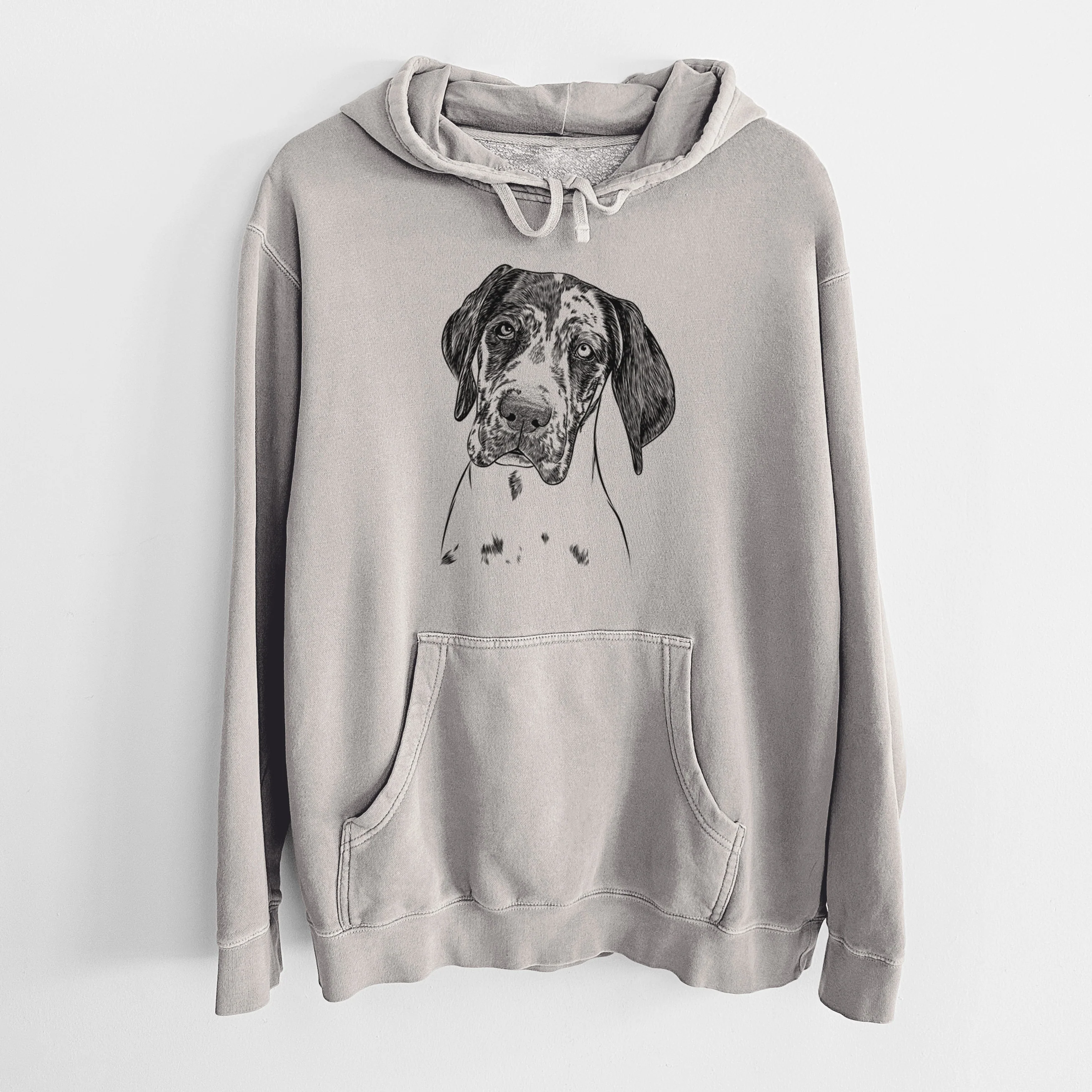 Bare Nyx the Great Dane - Unisex Pigment Dyed Hoodie - Image 5
