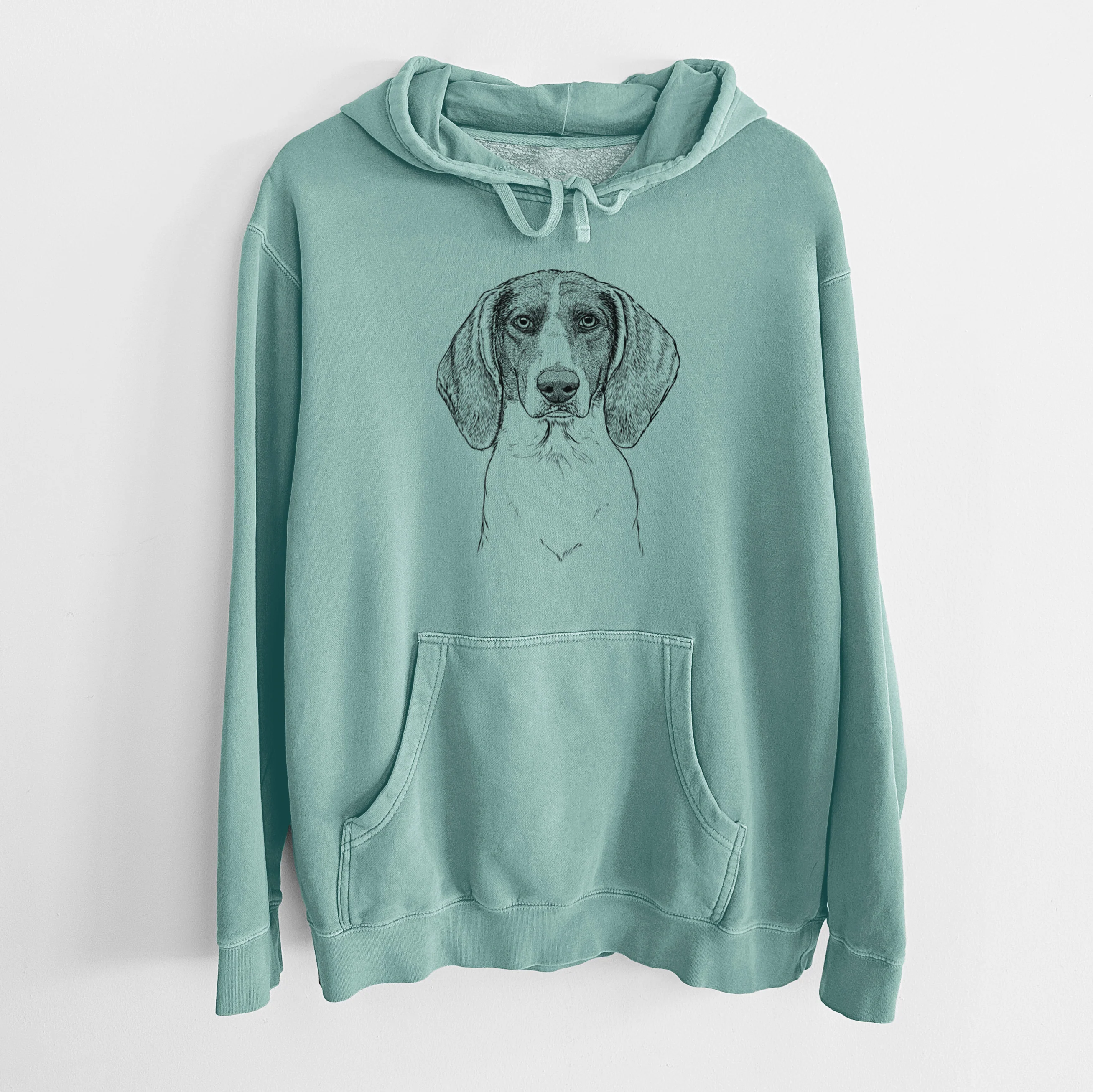 Bare Orin the Treeing Walker Coonhound - Unisex Pigment Dyed Hoodie - Image 10