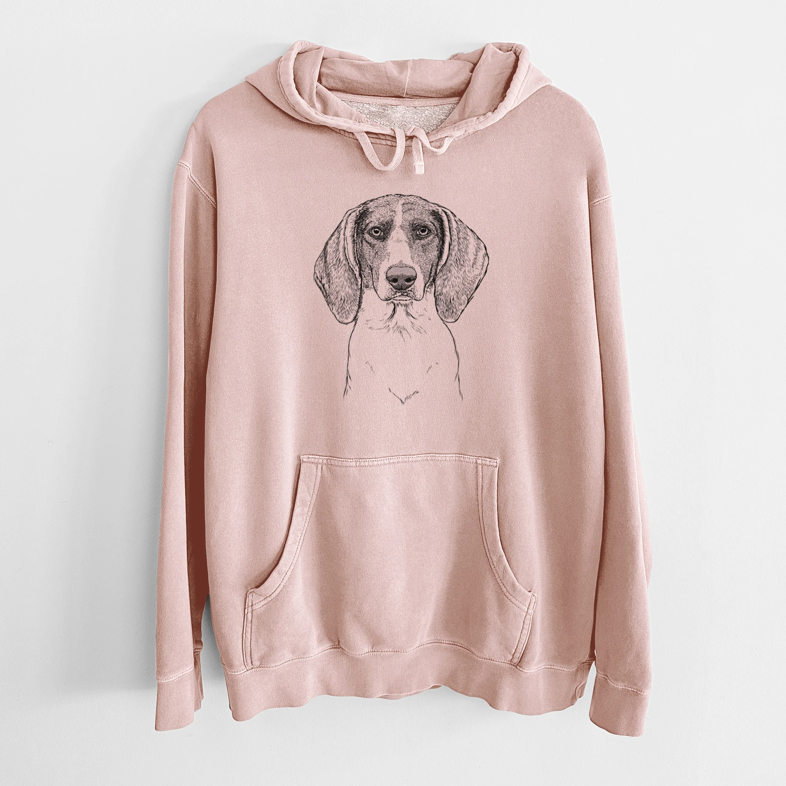 Bare Orin the Treeing Walker Coonhound - Unisex Pigment Dyed Hoodie - Image 6