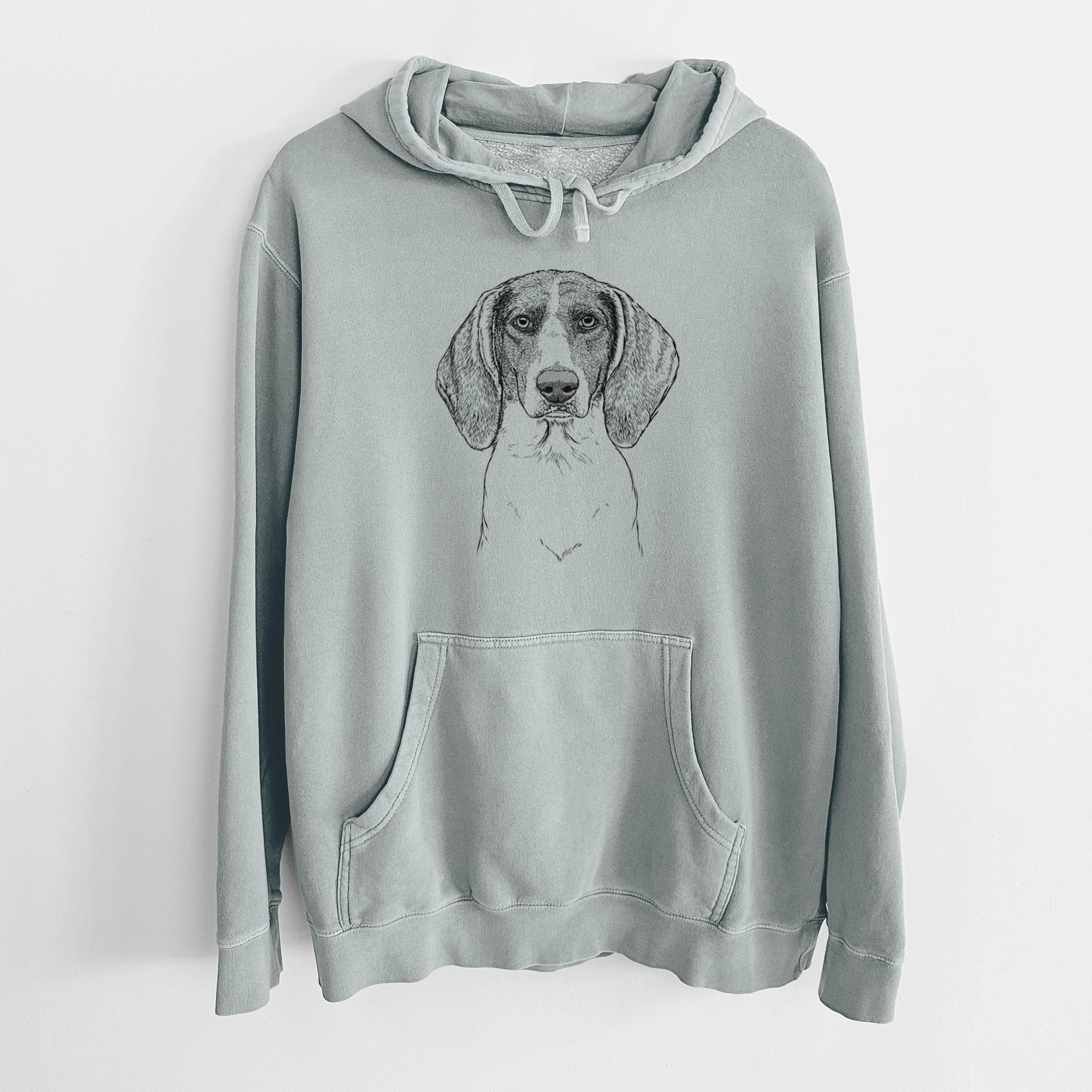 Bare Orin the Treeing Walker Coonhound - Unisex Pigment Dyed Hoodie - Image 8