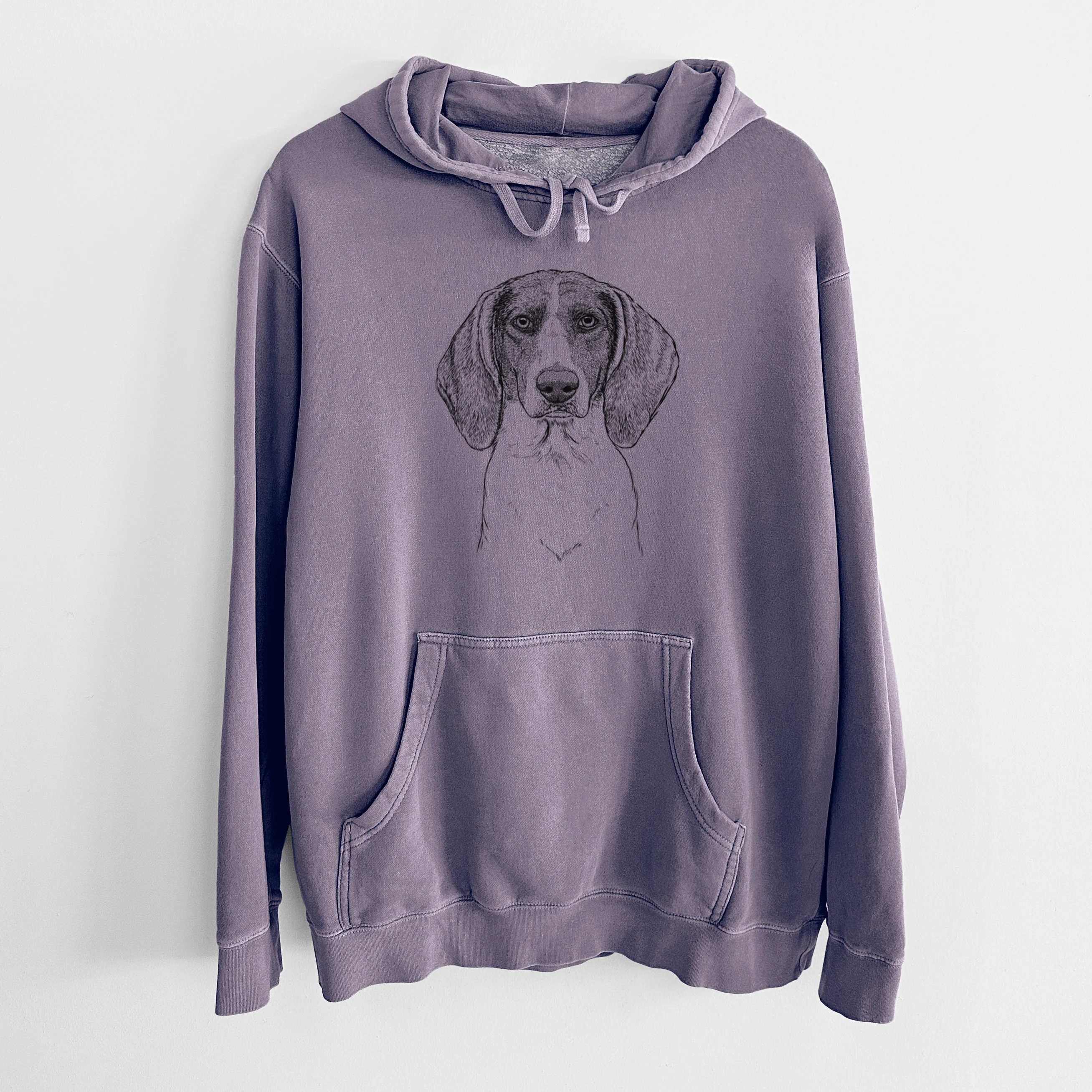 Bare Orin the Treeing Walker Coonhound - Unisex Pigment Dyed Hoodie - Image 9