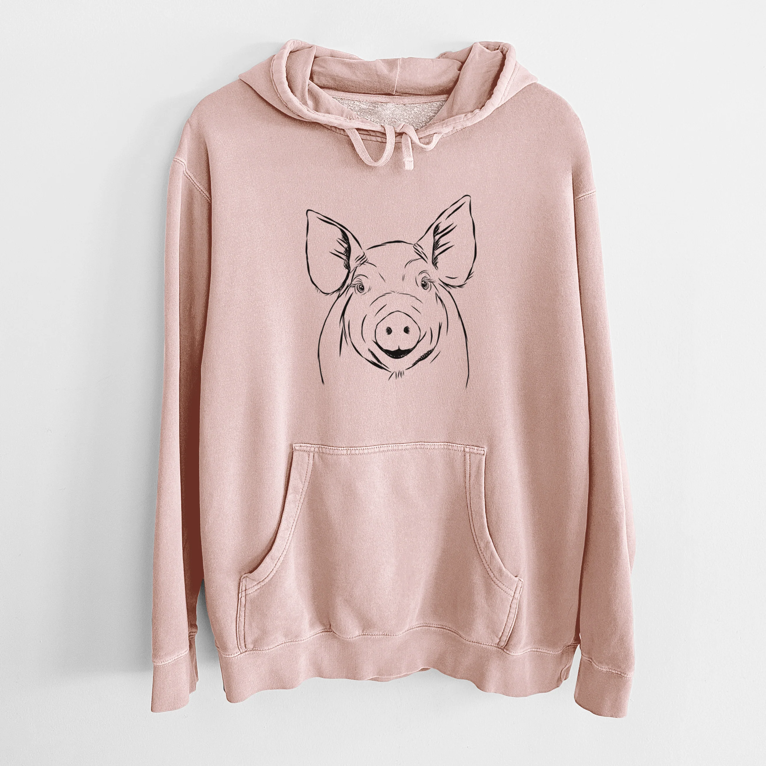 Bare Perry the Pig - Unisex Pigment Dyed Hoodie - Image 6