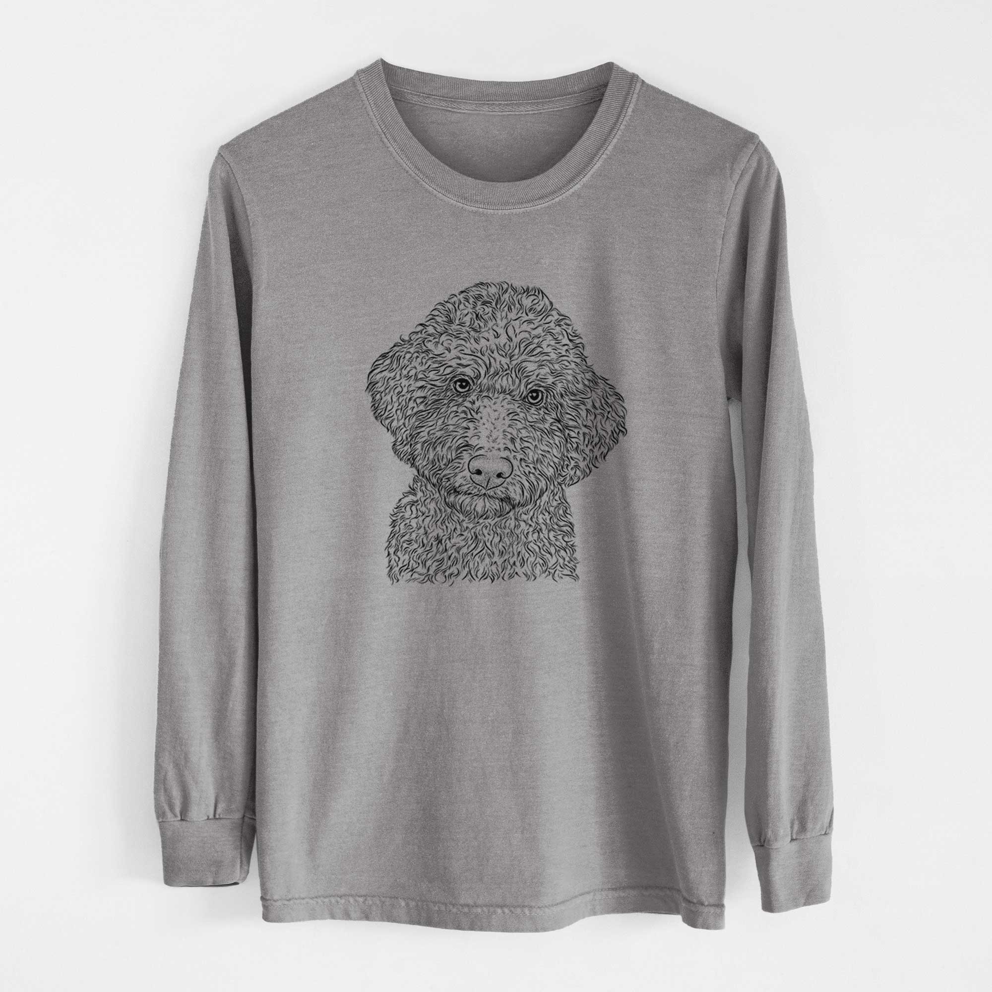 Bare Ross the Lagotto Romagnolo - Men's Heavyweight 100% Cotton Long Sleeve - Image 7