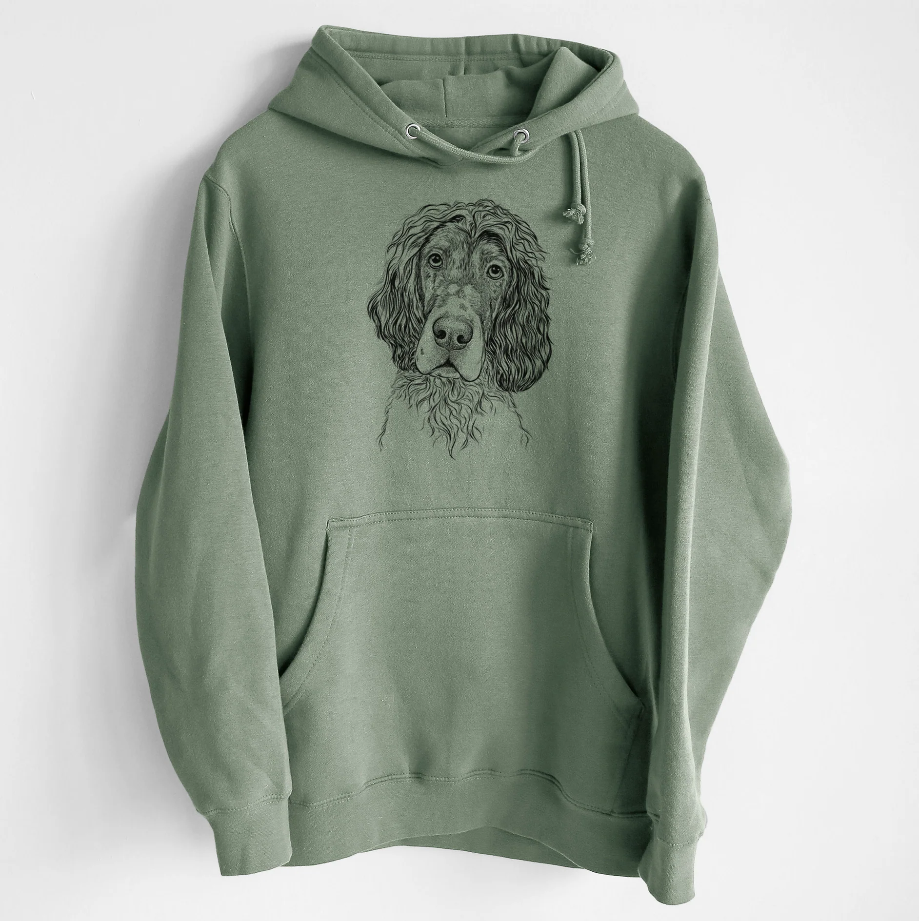 Sir Rexford the Blue Belton English Setter- Heavyweight Fleece Hoodie - Image 7