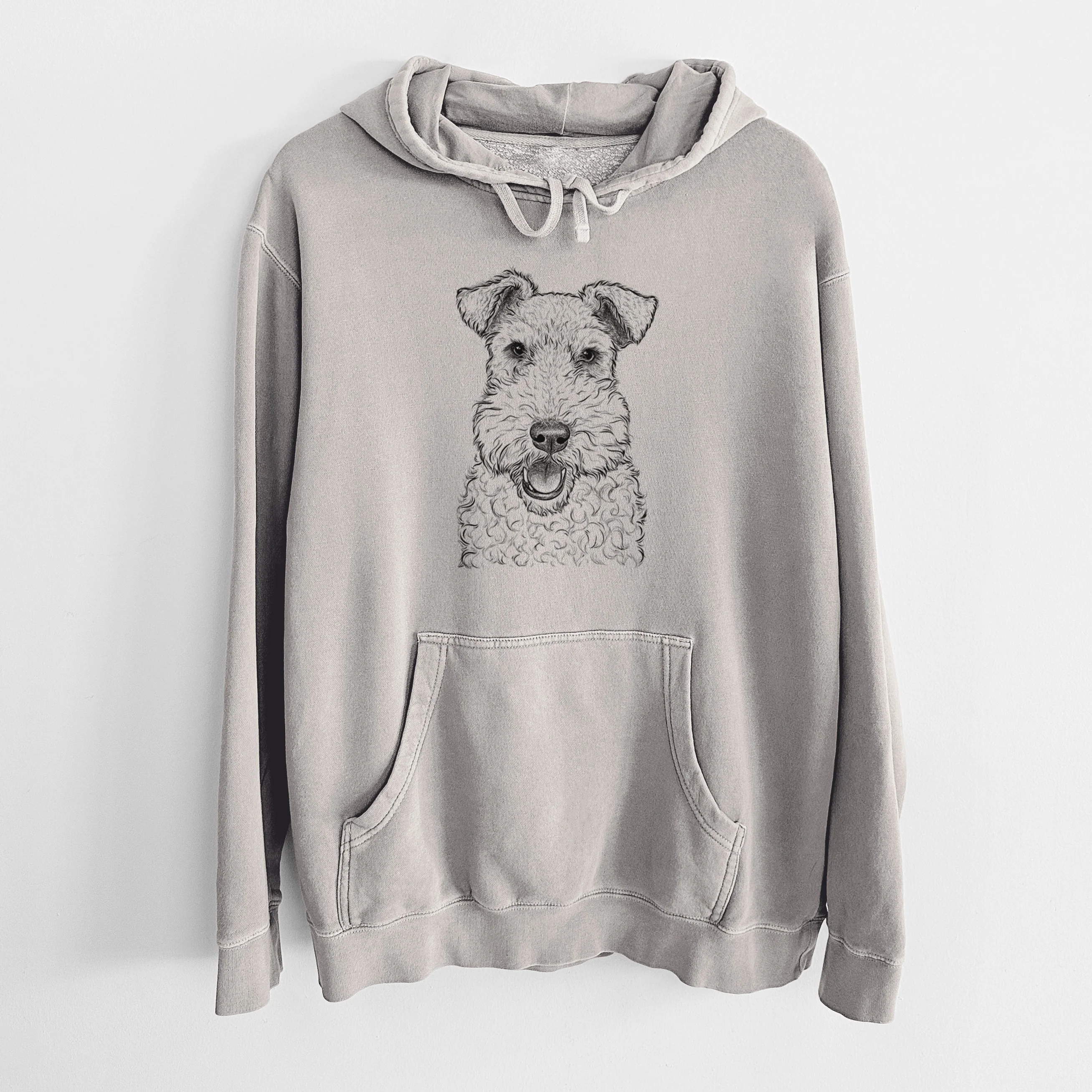 Bare Ted the Wire Fox Terrier - Unisex Pigment Dyed Hoodie - Image 5
