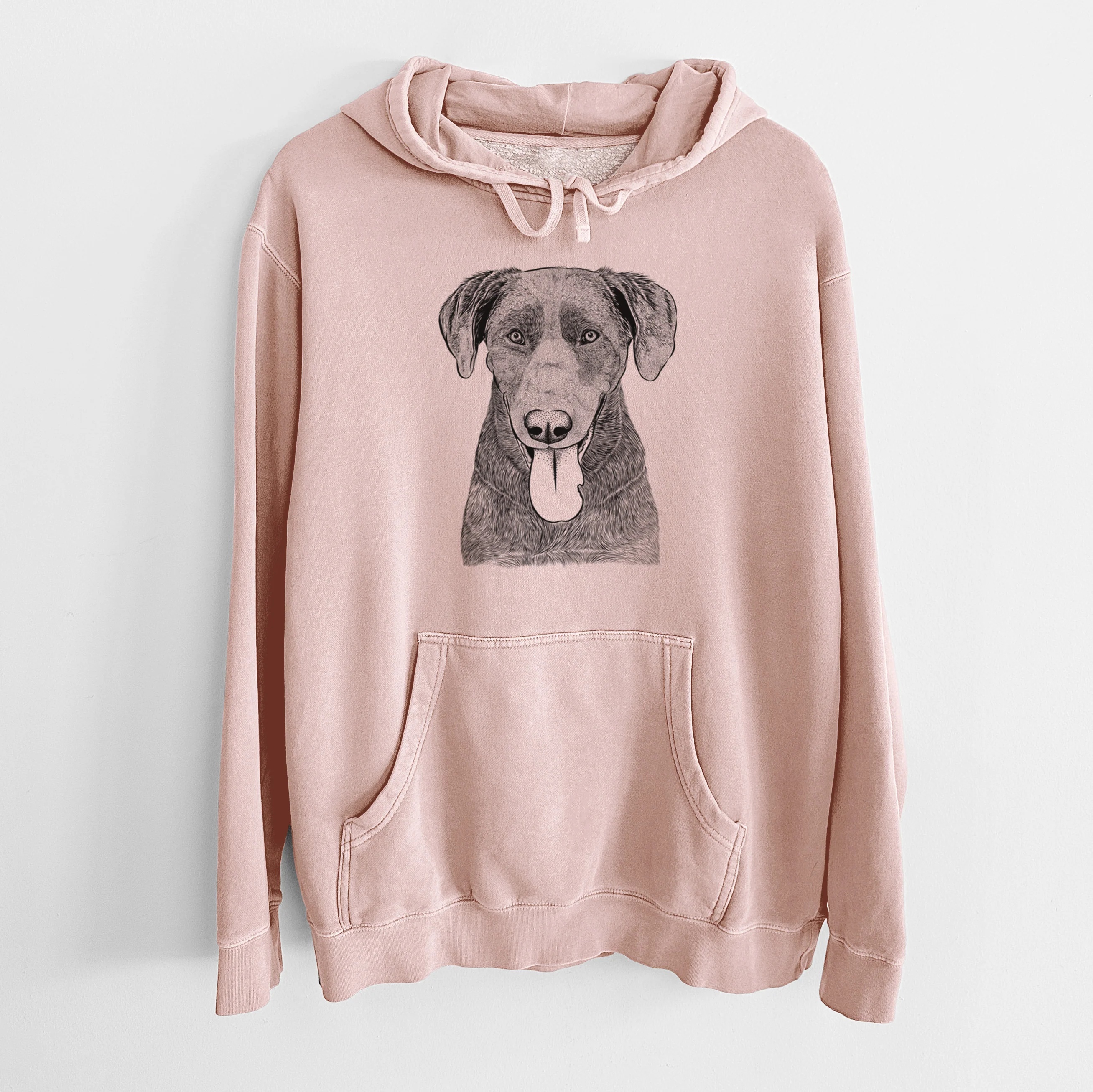 Bare Tobes the Chocolate Lab - Unisex Pigment Dyed Hoodie - Image 6