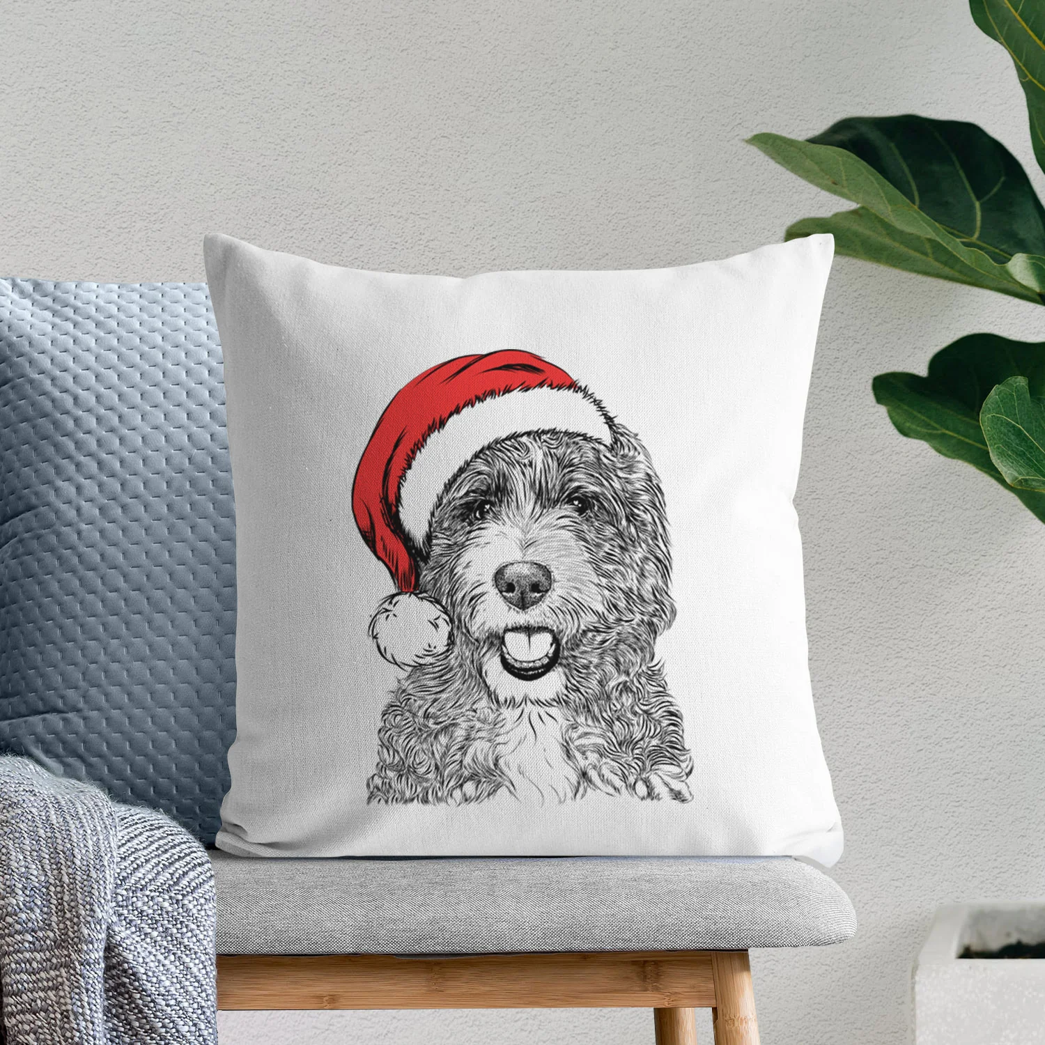 Bash the Bernedoodle - Throw Pillow Cover - Image 10