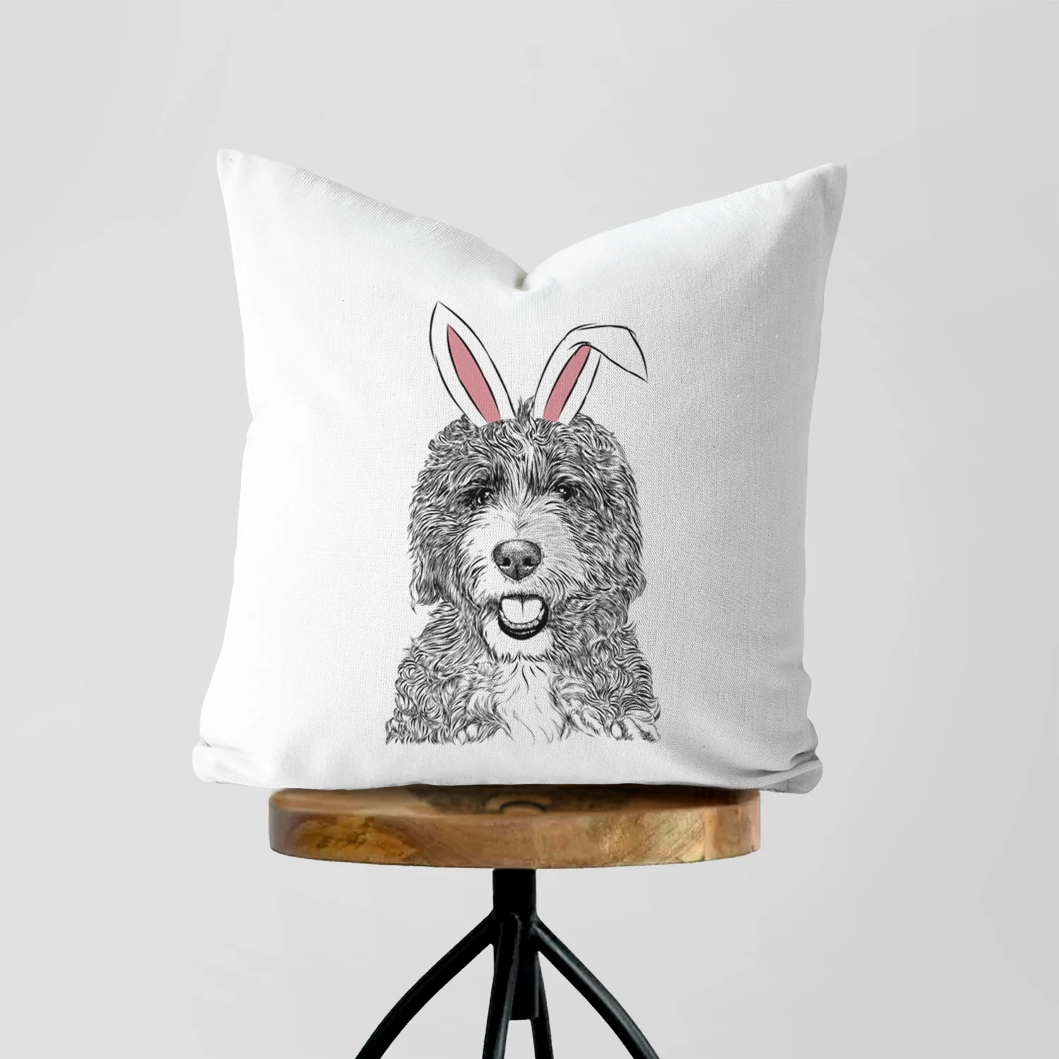 Bash the Bernedoodle - Throw Pillow Cover - Image 5