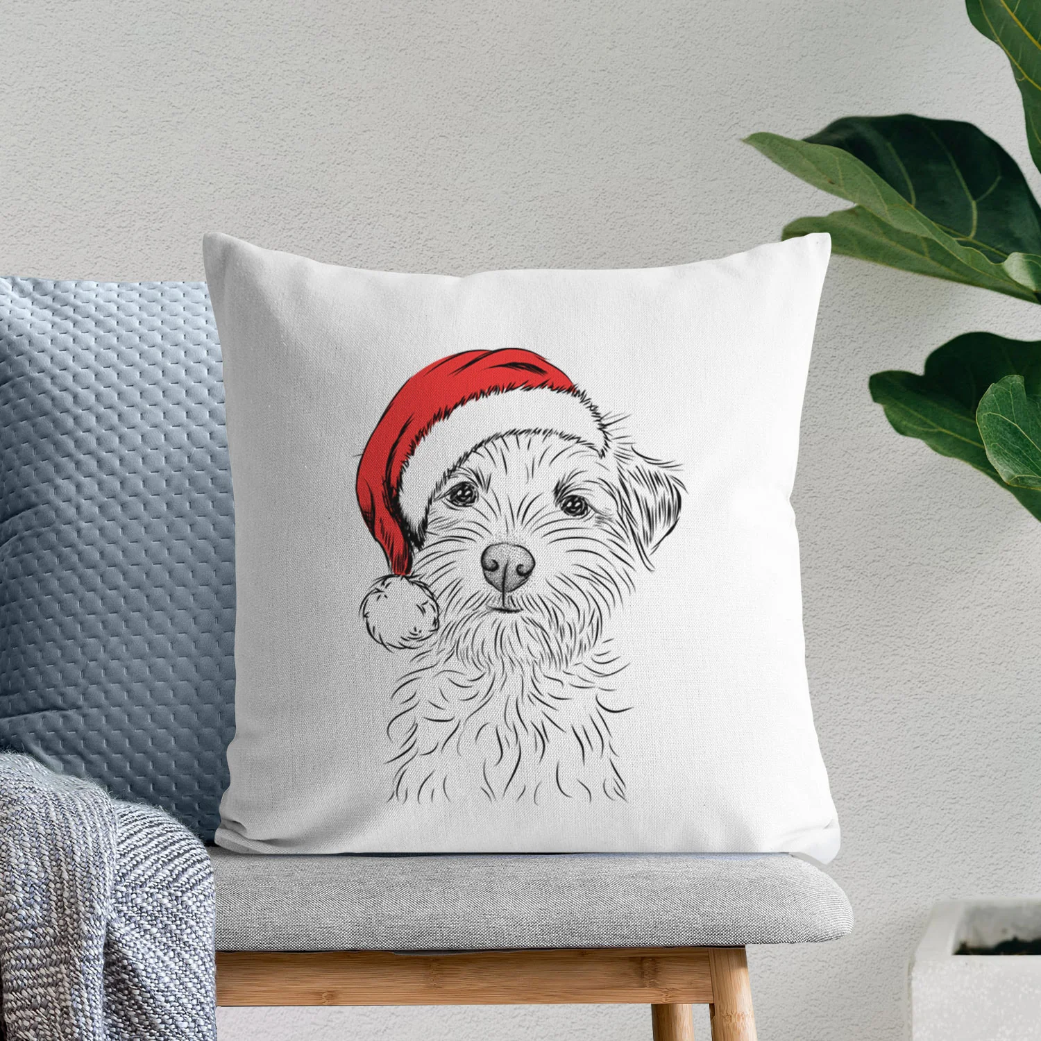 Benjamin the Border Terrier - Throw Pillow Cover - Image 10