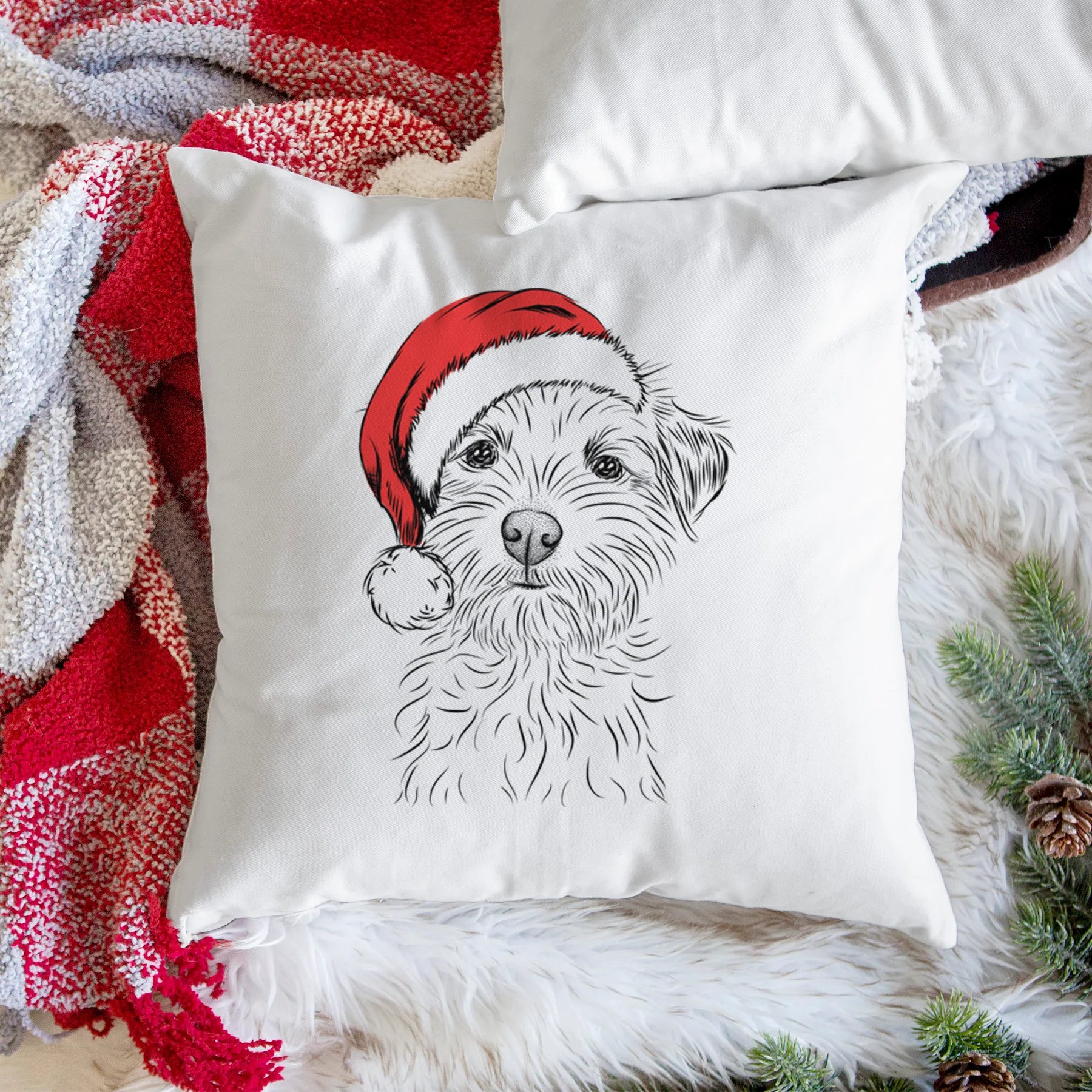 Benjamin the Border Terrier - Throw Pillow Cover - Image 3