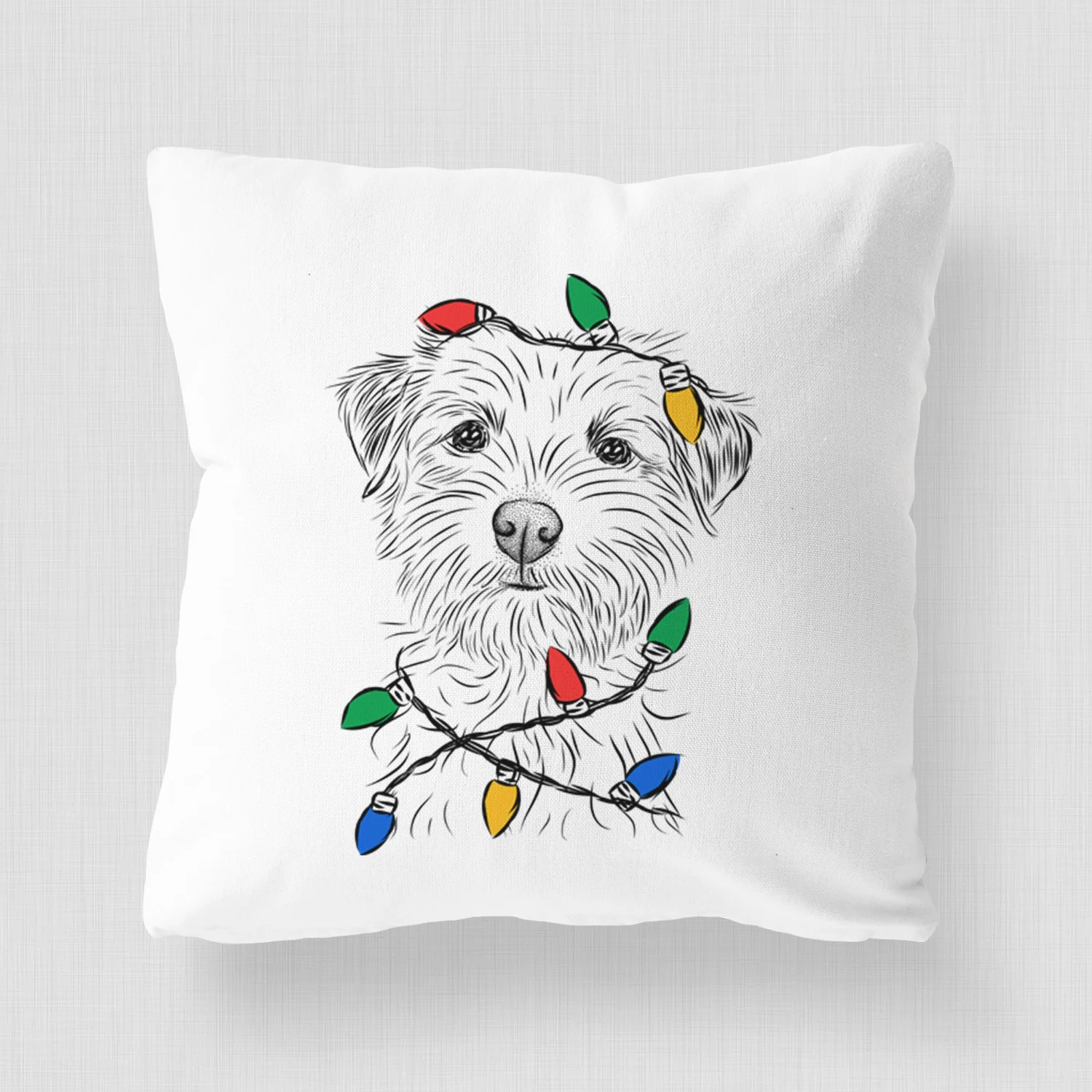 Benjamin the Border Terrier - Throw Pillow Cover - Image 4
