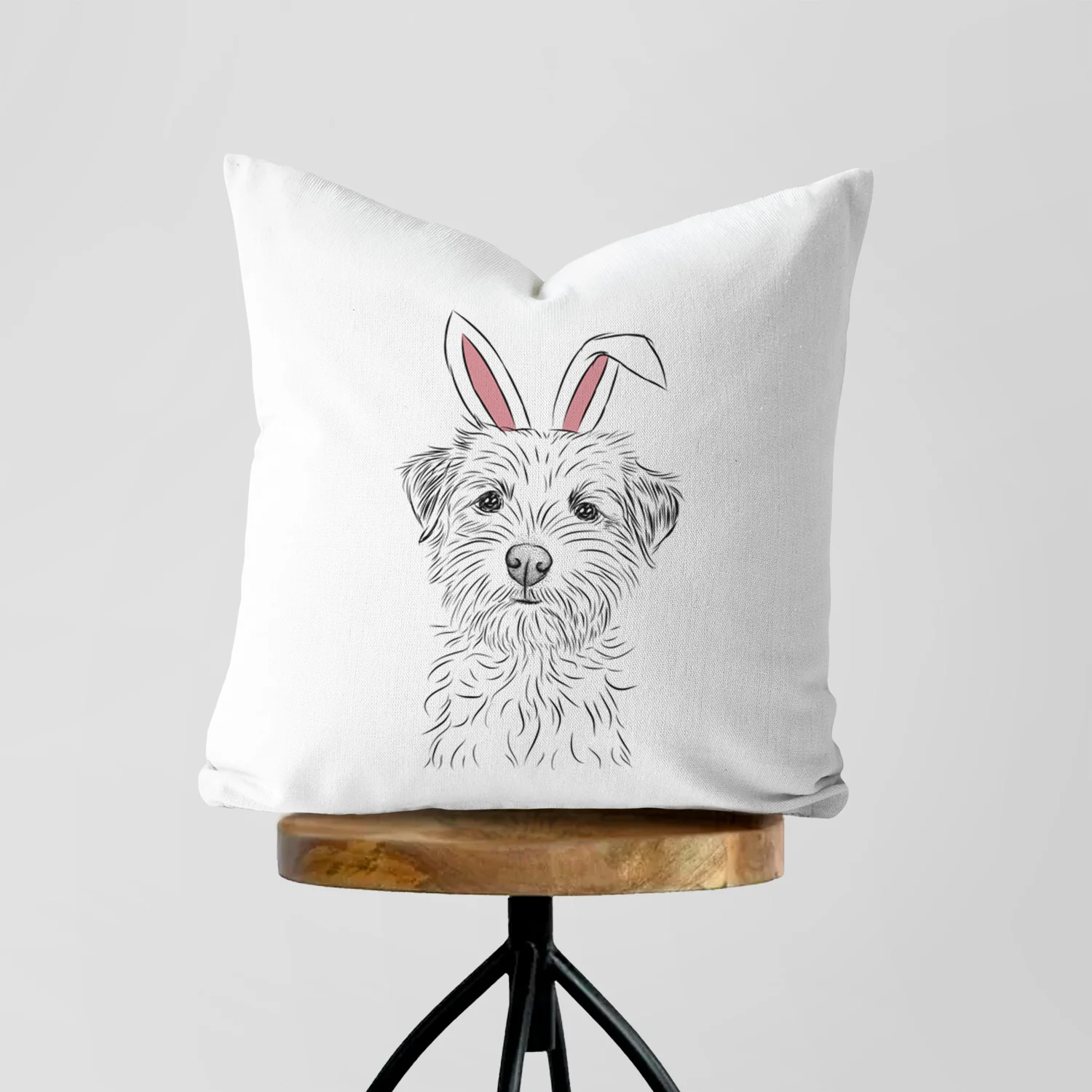 Benjamin the Border Terrier - Throw Pillow Cover - Image 5