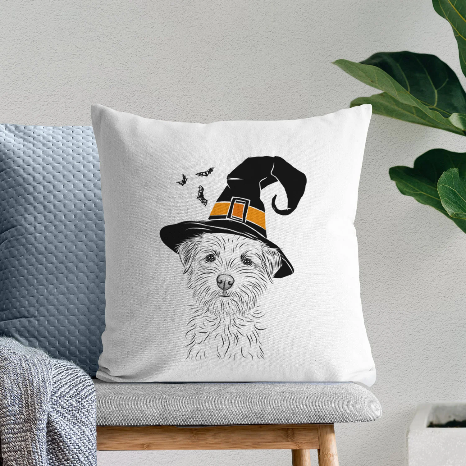 Benjamin the Border Terrier - Throw Pillow Cover - Image 8