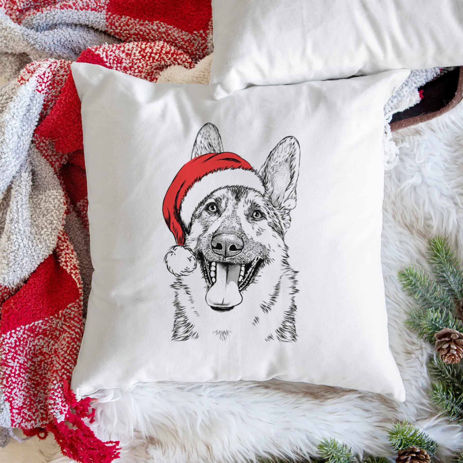 Benson the German Shepherd - Throw Pillow Cover - Image 3