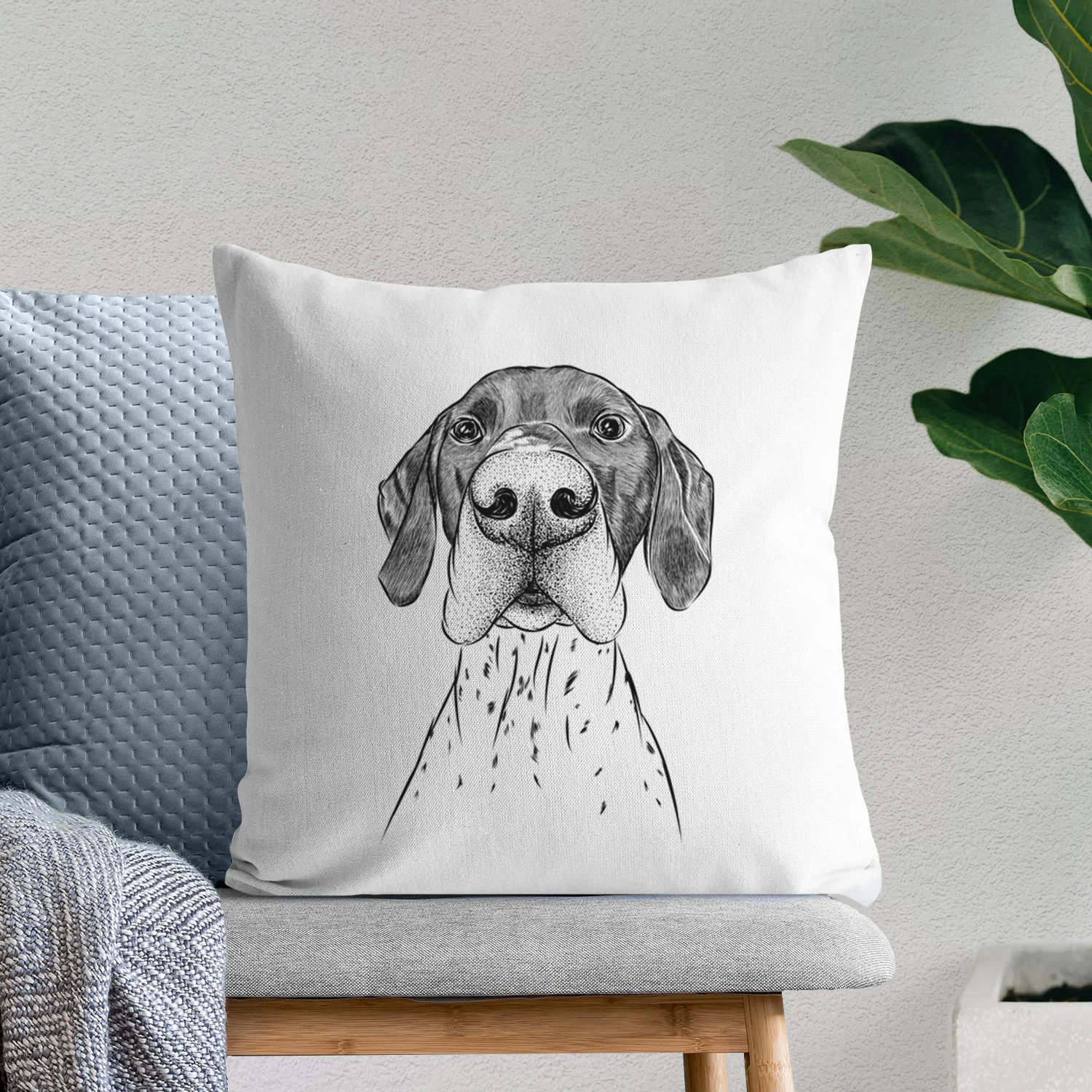 Booze the German Shorthaired Pointer - Throw Pillow Cover - Image 6