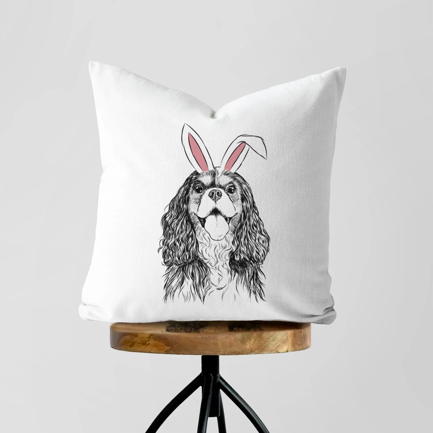 Brandy the Cavalier King Charles Spaniel - Throw Pillow Cover - Image 5