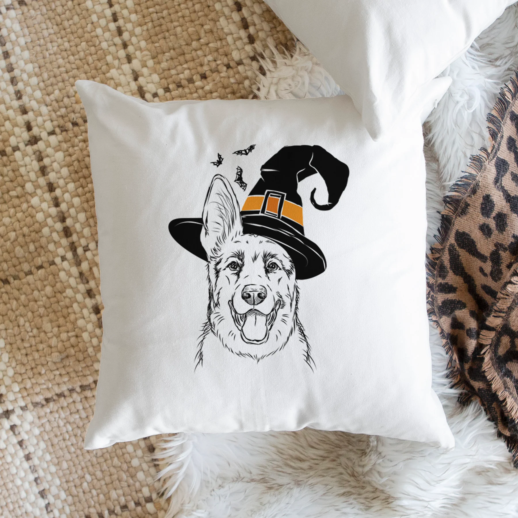 Brutus the German Shepherd - Throw Pillow Cover - Image 2