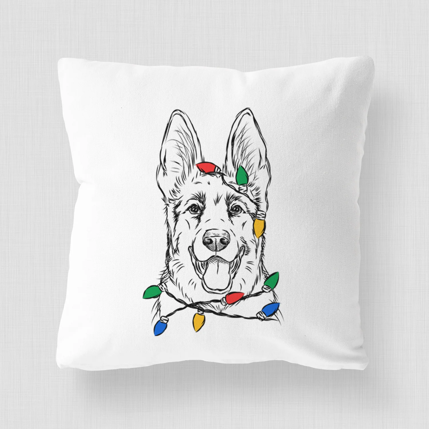 Brutus the German Shepherd - Throw Pillow Cover - Image 4