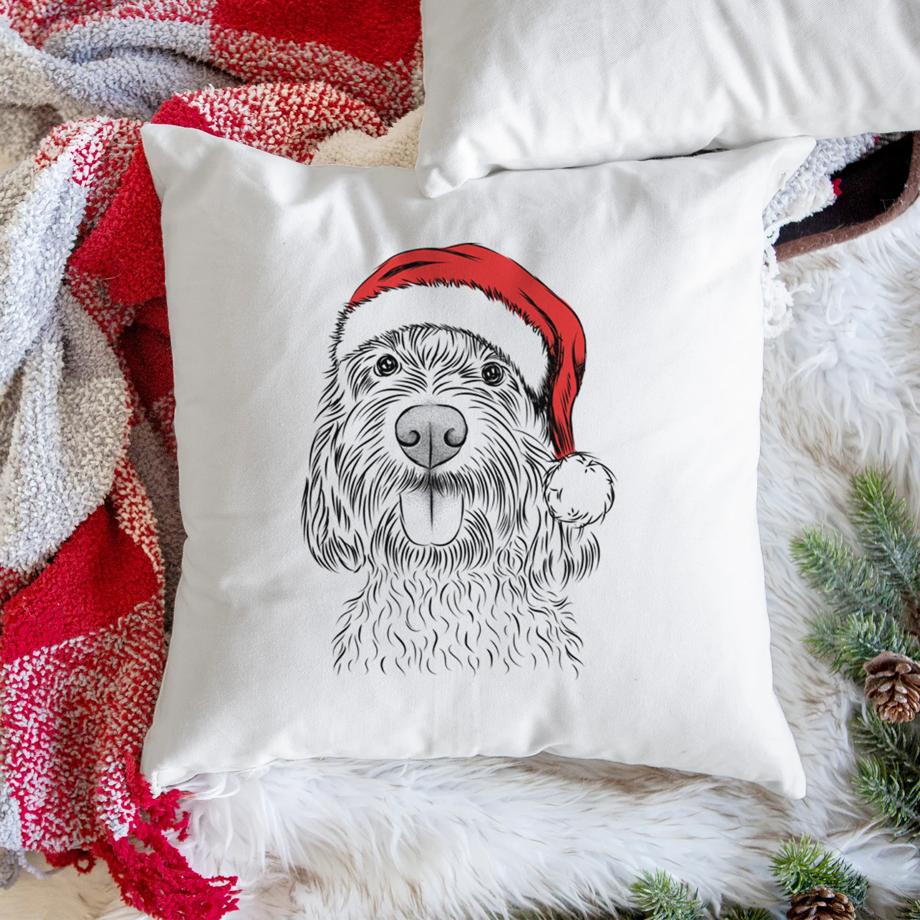 Clover the Cockapoo - Throw Pillow Cover - Image 3