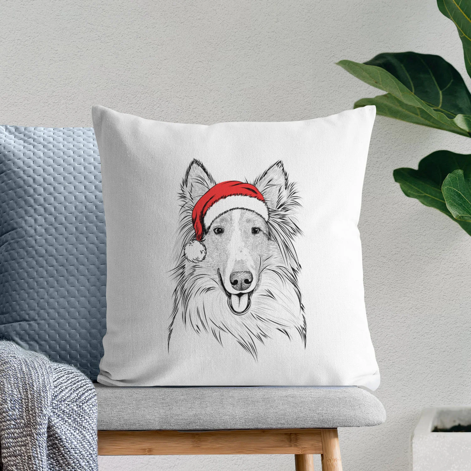 Conrad the Rough Collie - Throw Pillow Cover - Image 10