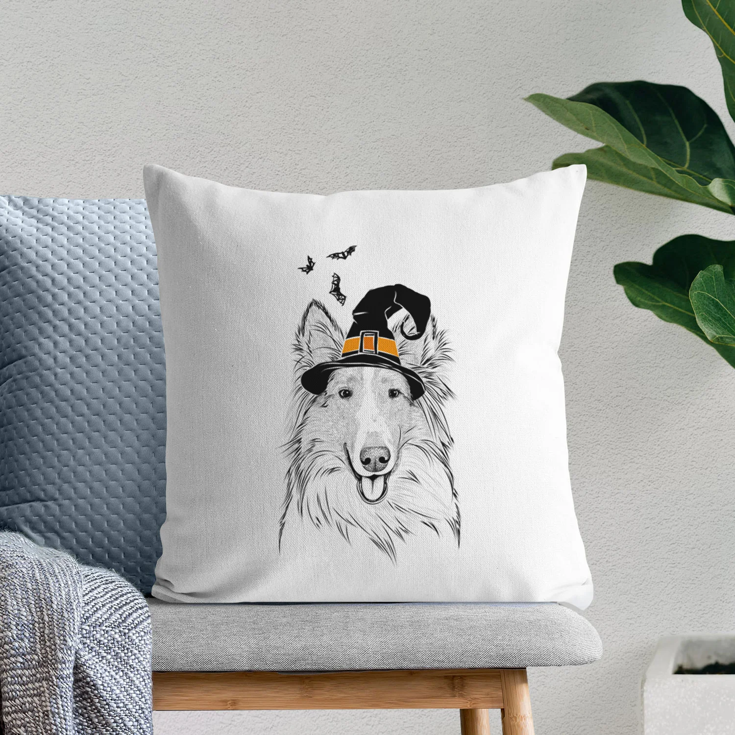 Conrad the Rough Collie - Throw Pillow Cover - Image 8
