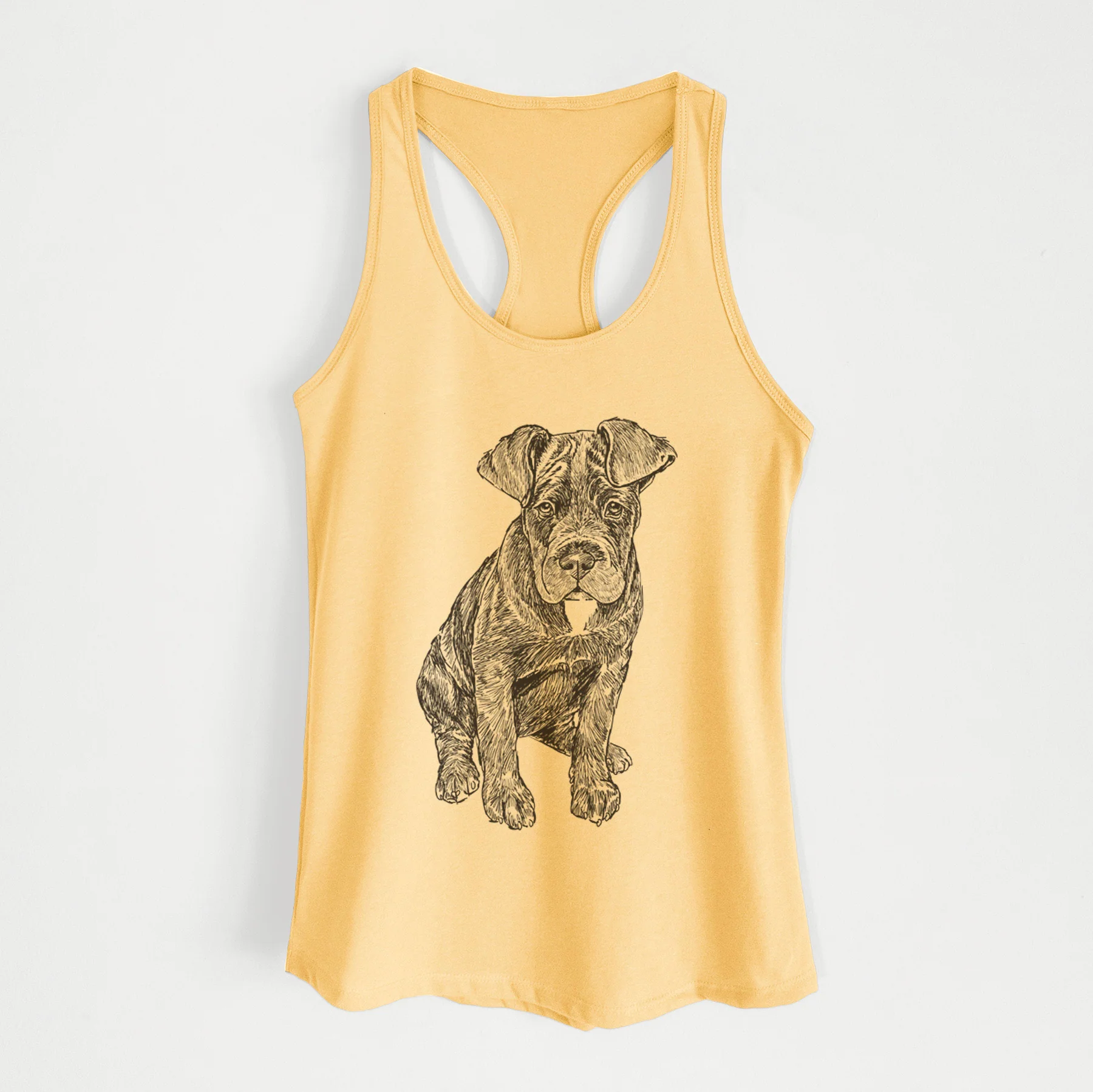 Doodled Kona the Cane Corso - Women's Racerback Tanktop - Image 3