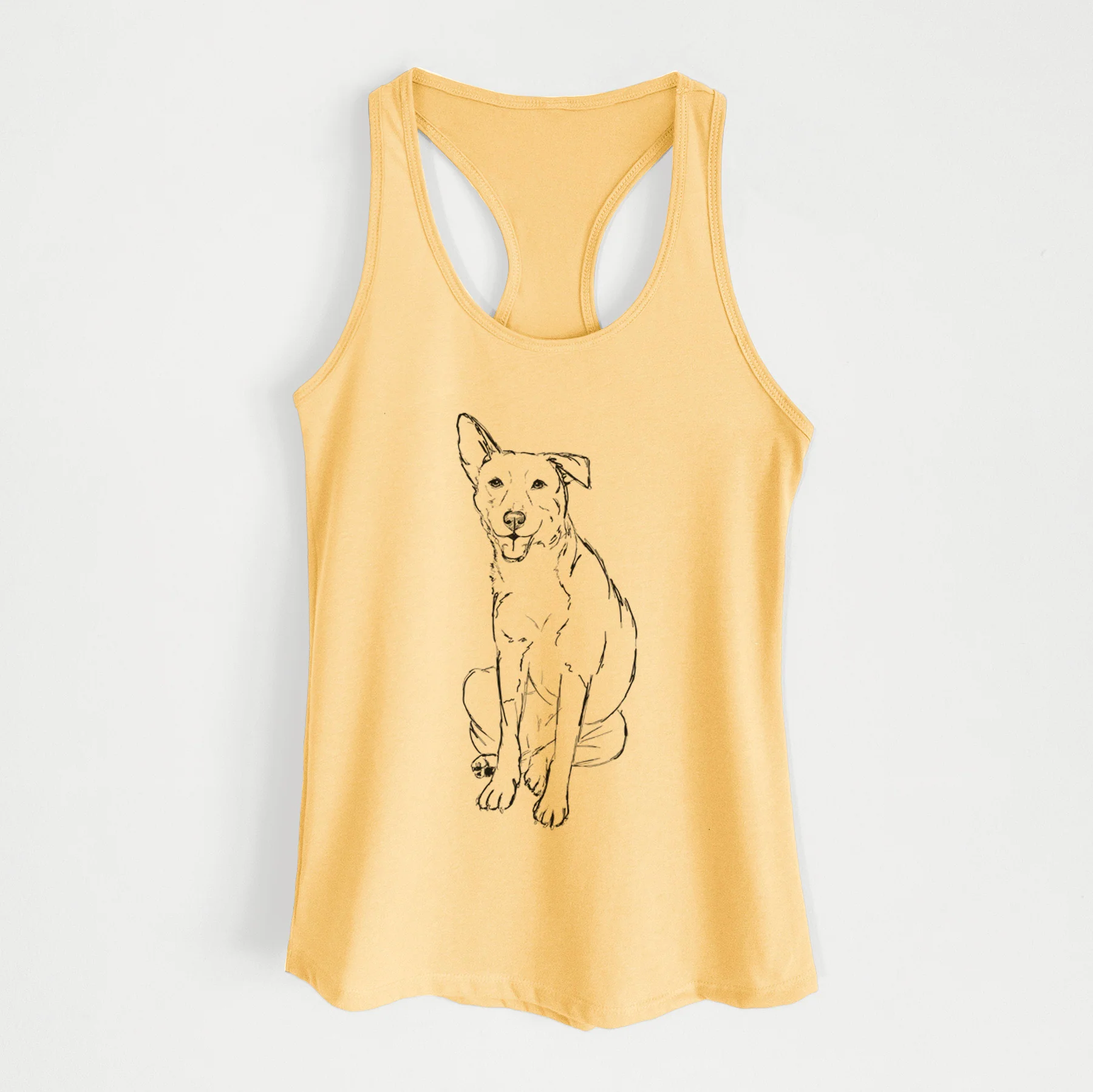 Doodled Mendel the Mixed Breed - Women's Racerback Tanktop - Image 3
