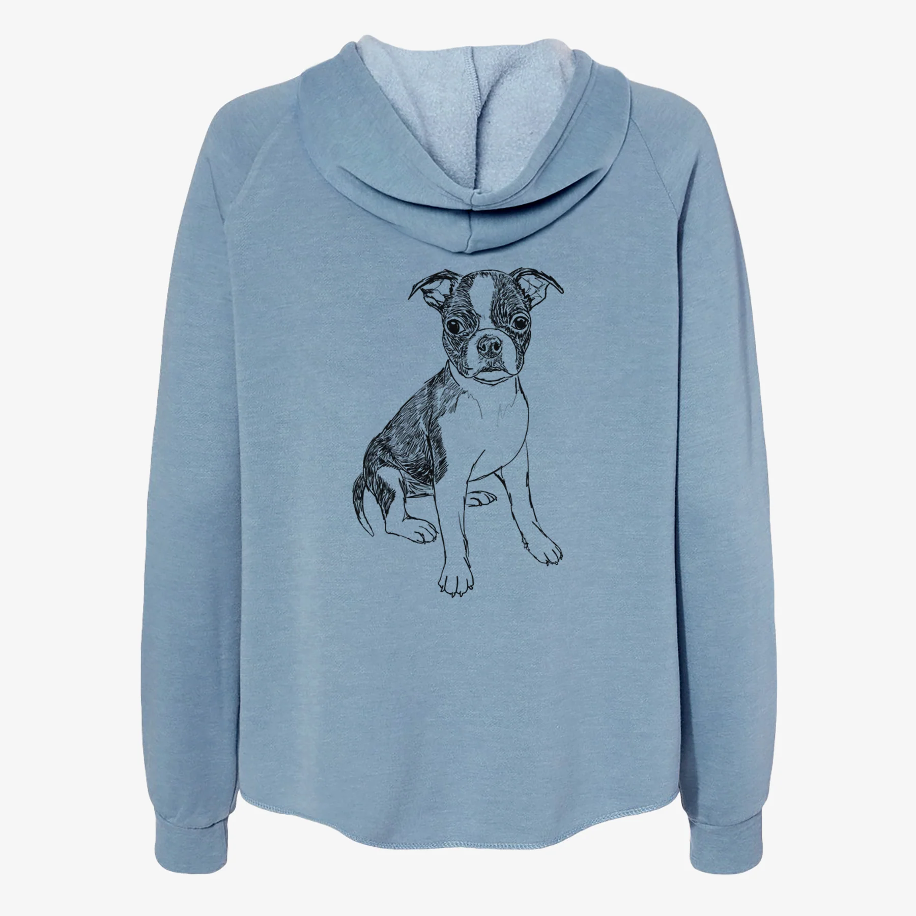 Doodled Zoey the Boston Terrier - Women's Cali Wave Zip-Up Sweatshirt - Image 6