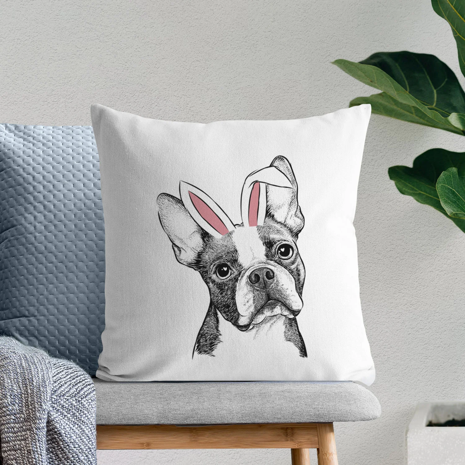 Dee Dee the Boston Terrier - Throw Pillow Cover - Image 11
