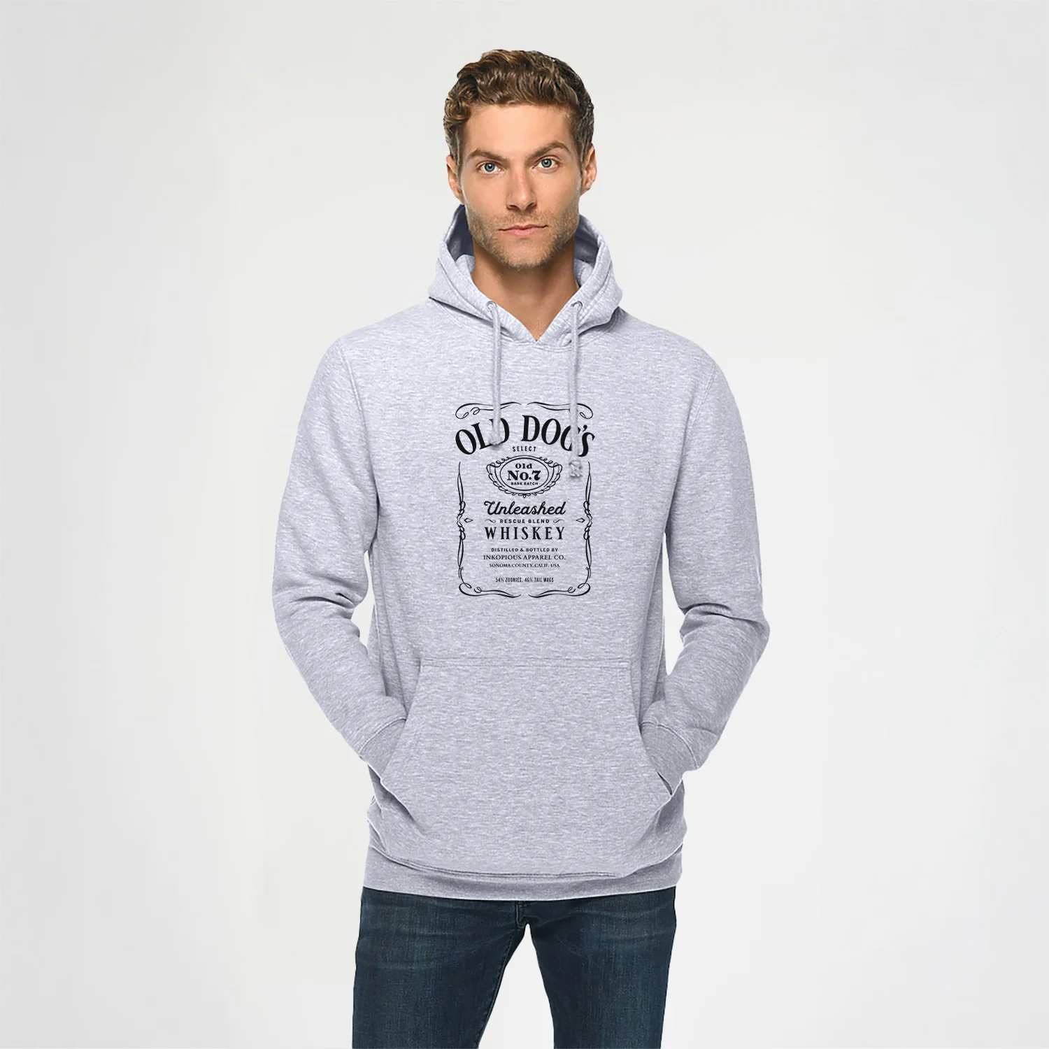 Old Dog’s No. 7 – Unleashed Whiskey - Heavyweight Fleece Hoodie - Image 2