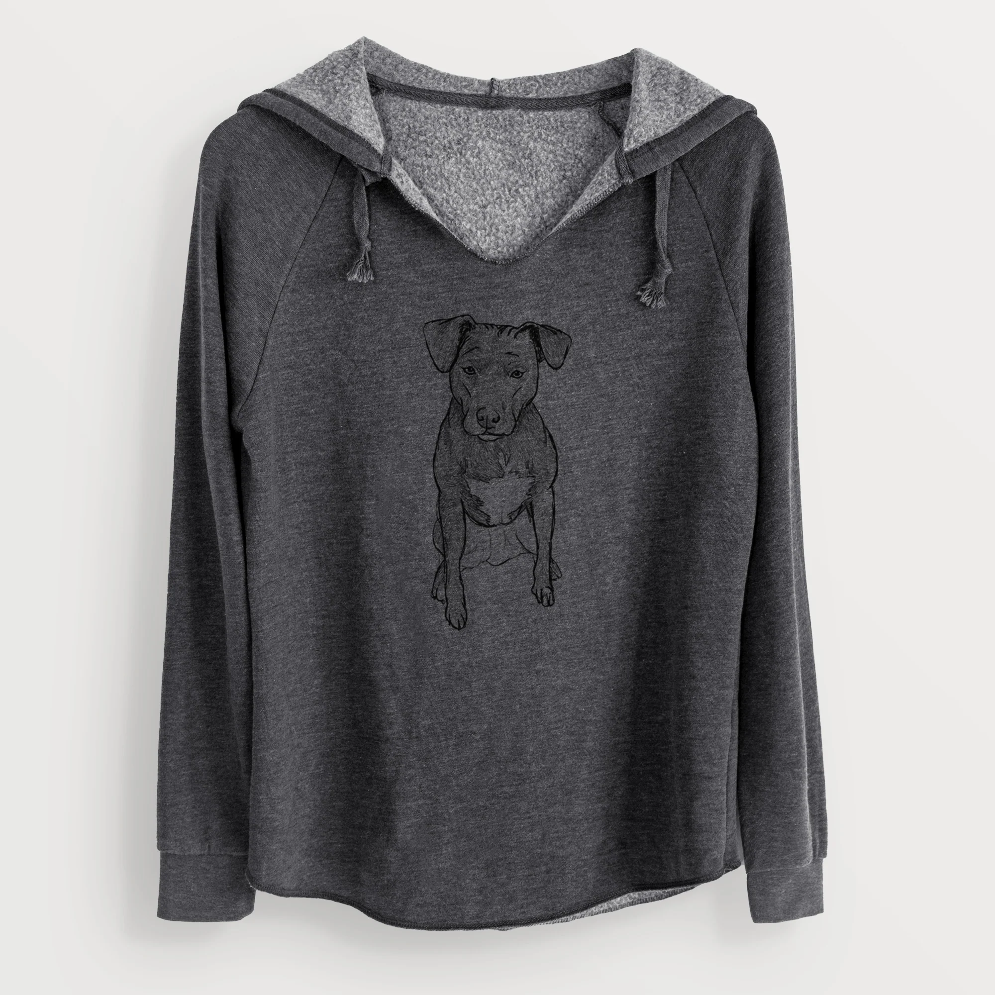 Doodled Kinley the Pitbull Mix - Cali Wave Hooded Sweatshirt - Image 9
