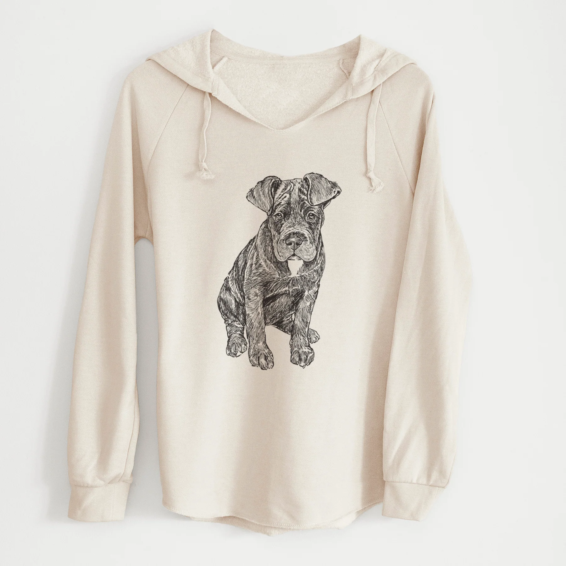 Doodled Kona the Cane Corso - Cali Wave Hooded Sweatshirt - Image 7
