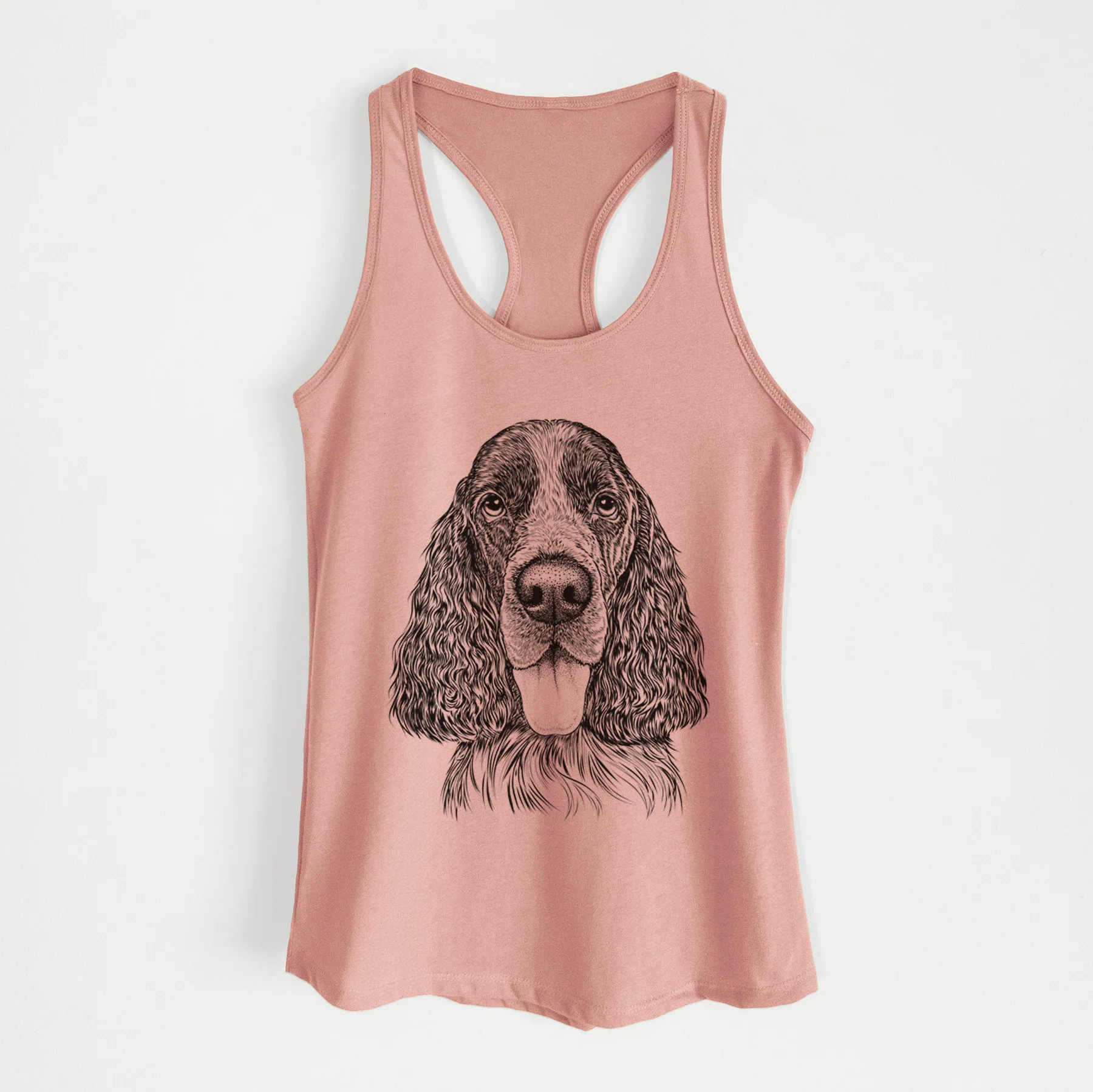 Duke the English Springer Spaniel - Women's Racerback Tanktop - Image 3
