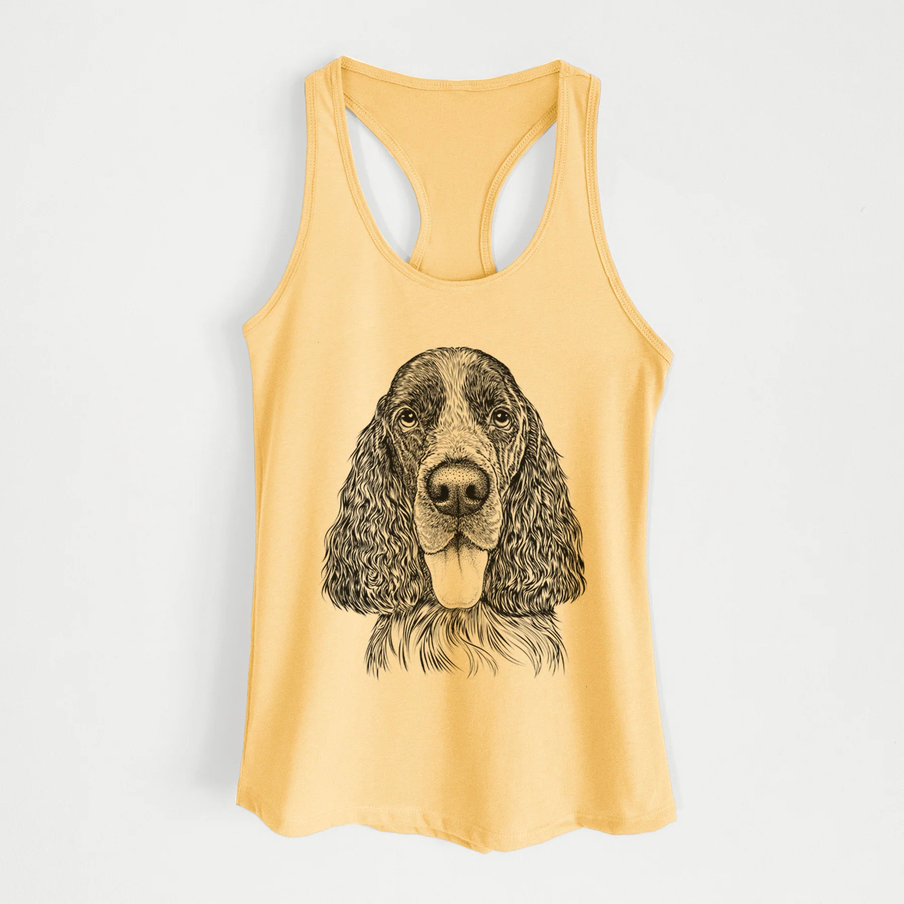 Duke the English Springer Spaniel - Women's Racerback Tanktop - Image 4
