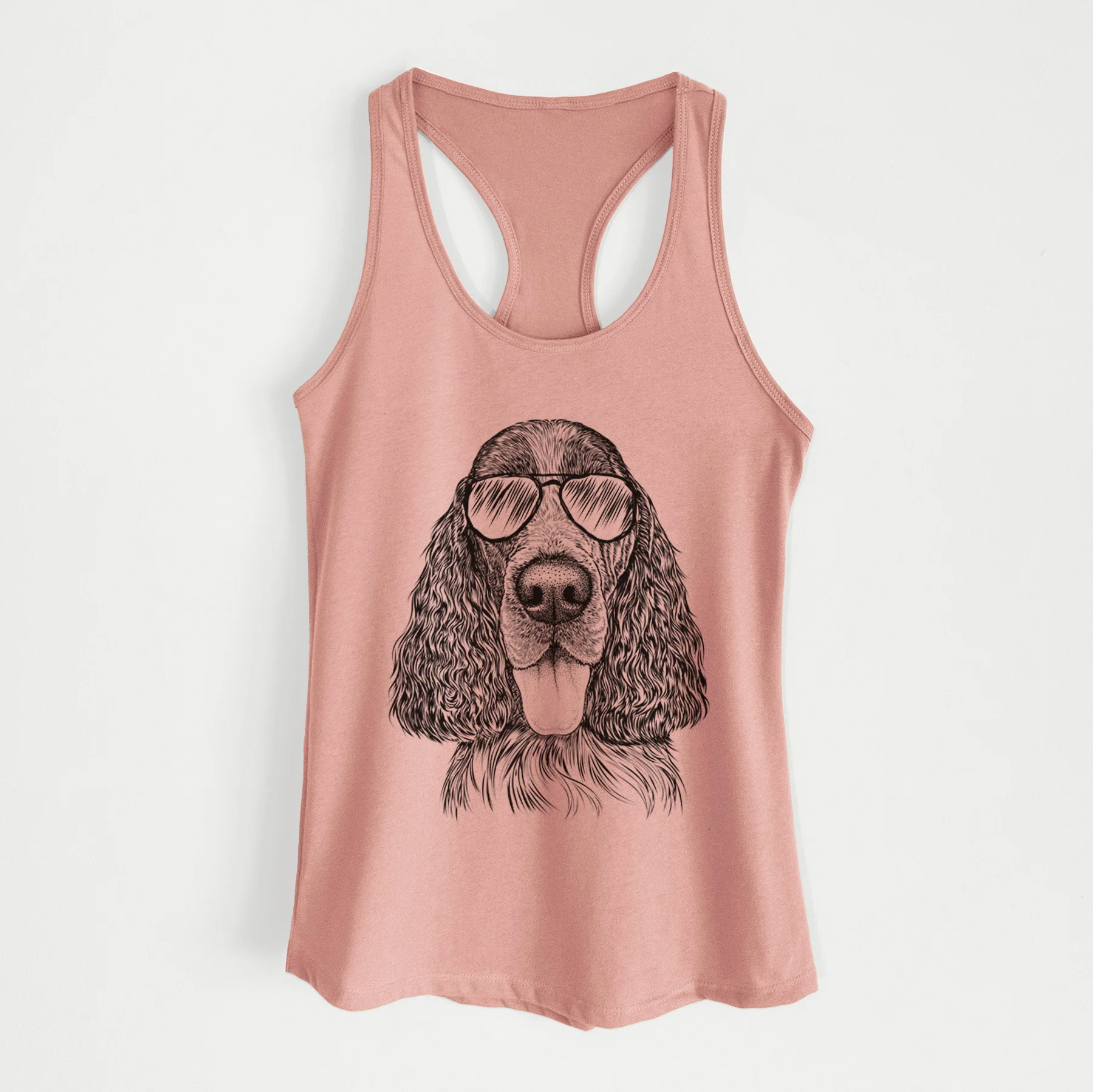 Duke the English Springer Spaniel - Women's Racerback Tanktop - Image 8